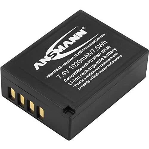 Ansmann 1400-0029 - A-Fuj NP W 126 Li-Ion, batería 7,4V/1020mAh para cámara digital de fotos Fuji