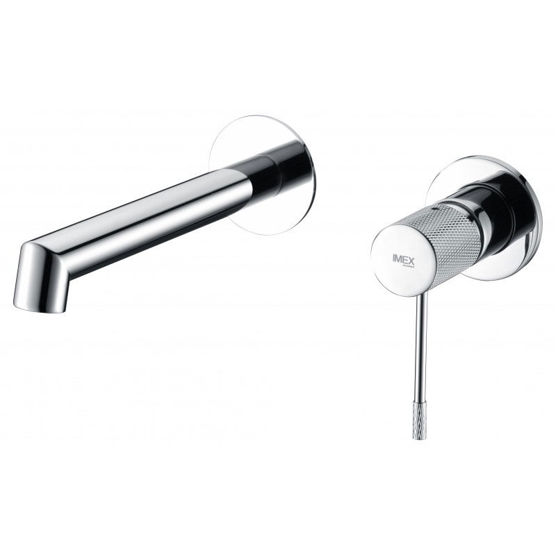 Imex Line GLD038 grifo monomando empotrado para lavabo de latón cromado con diseño moderno