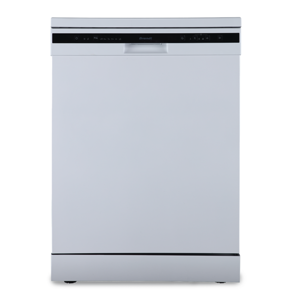 Brandt - Lavavajillas independiente DWF3137DW de 60 cm, 13 cubiertos, clase energética D y 47 dB para cocina familiar blanco
