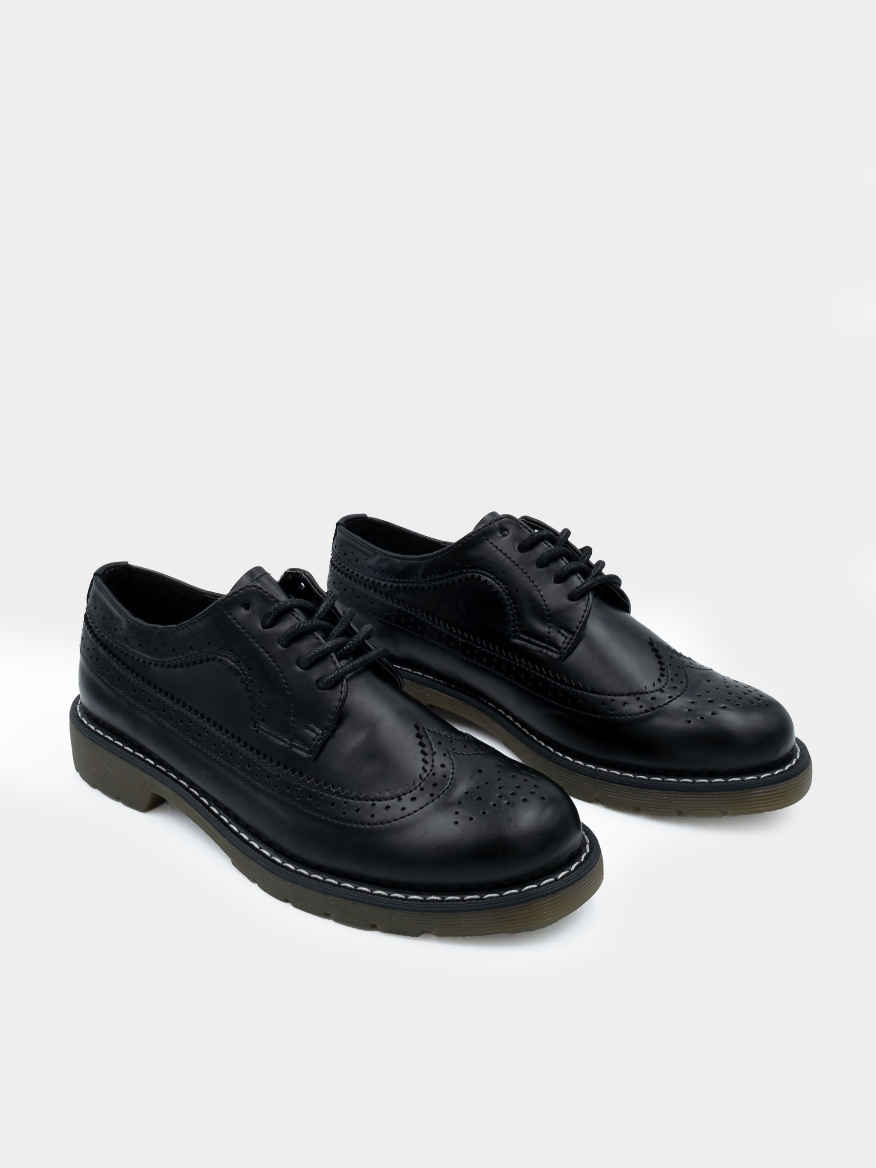 Zapatos Planos Mujer, Zapatos Oxford con Cierre de Cordones y Punta Decorada, Cómodo y Versátil para Uso Diario y Formal