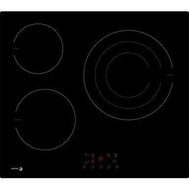 Placa Vitrocerámica 60cm FAGOR 3VFT-30AC | 3 Zonas, Fuego 28cm, Negro, Temporizador, 7200W