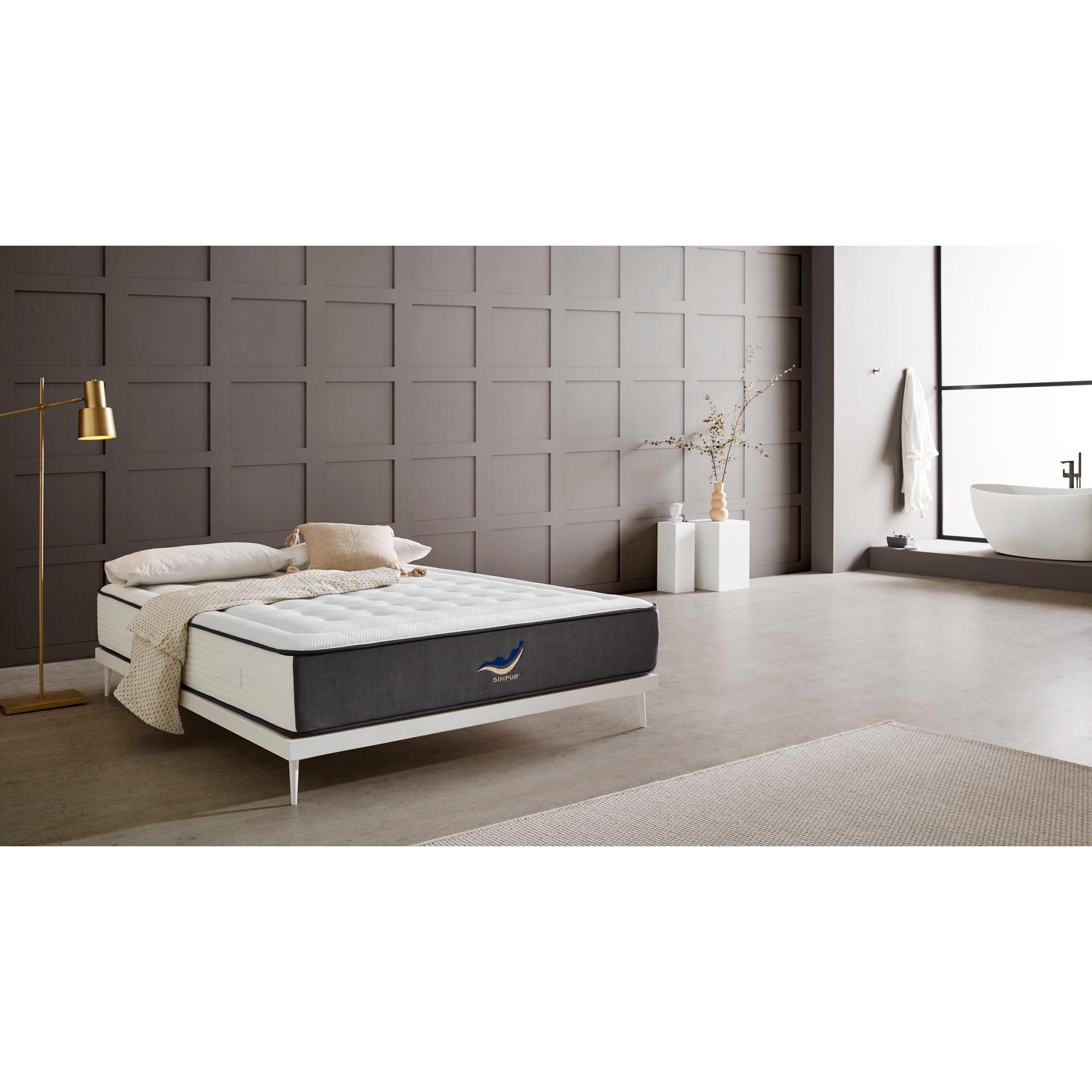 SIMPUR: Colchón Viscoelástico Multicapa con Soporte Ergonómico Altura 30 cm todas las medidas y 13 Zonas de Confort