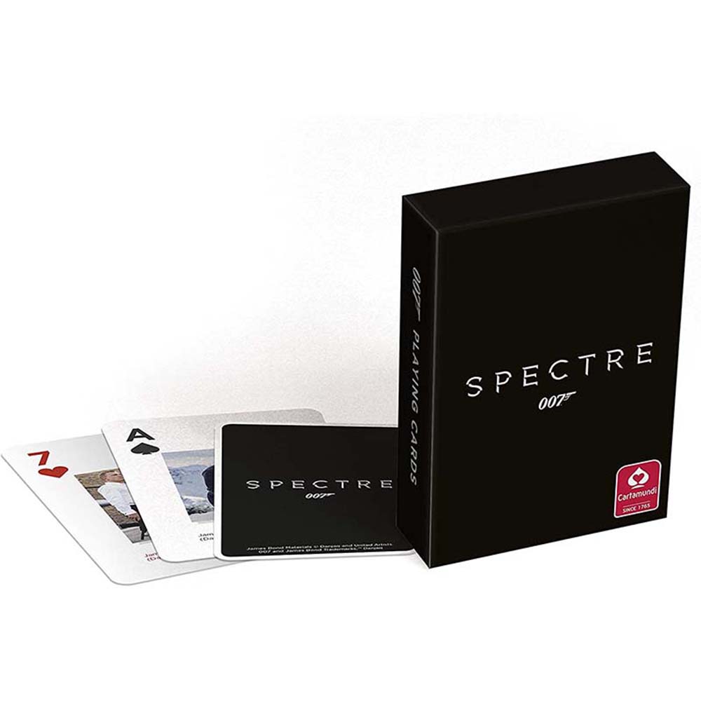 Cartamundi Baraja de poker de 55 cartas Spectre 007 James Bond Fotogramas de la película Cine Posters Juego mesa Jugar Adultos Colección Coleccionable