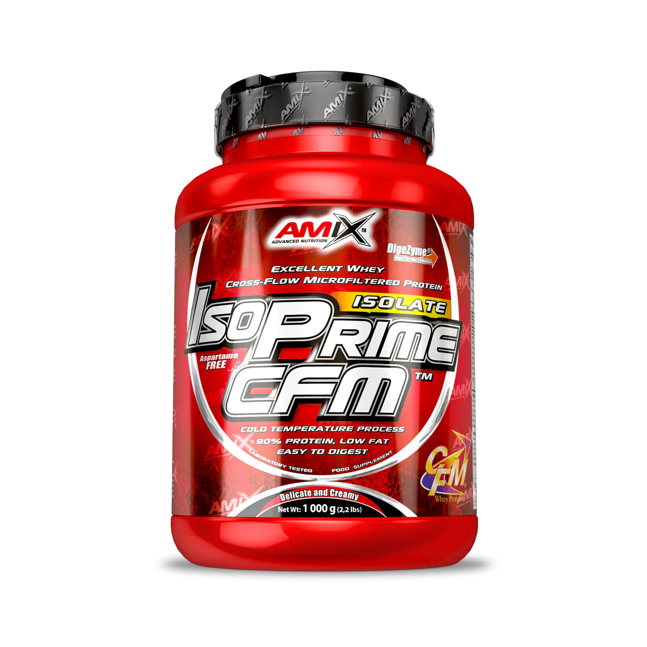 Amix IsoPrime CFM Isolate 1000g – Proteína Aislada de Suero 90% de Alta Pureza con DigeZyme®  AMIX NUTRITION