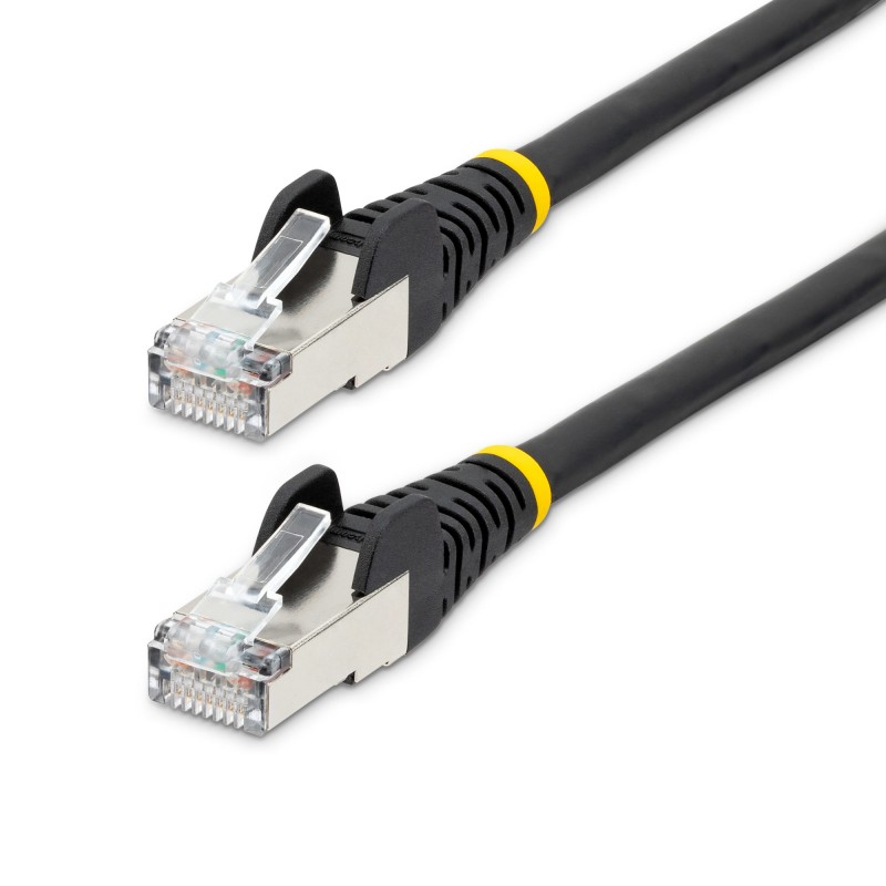 StarTech.com - Cable de 5m de Red Ethernet CAT6a - Negro - Low Smoke Zero Halogen (LSZH) - 10GbE - 500MHz - PoE++ de 100W - Snag NLBK-5M-CAT6A-PATCH