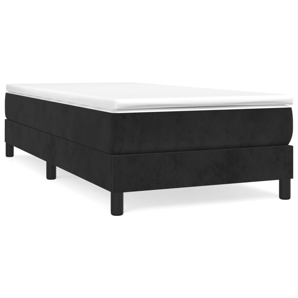 vidaXL Estructura de cama con somier terciopelo negro 100x200 cm