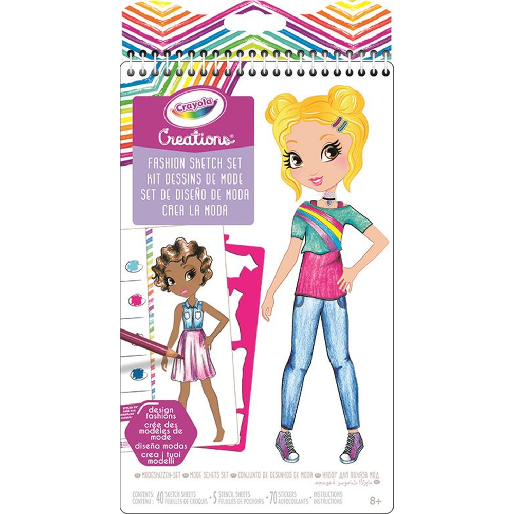 Álbum Creations Diseño de Moda, crea tus propios diseños 15x28 cm (Crayola 04-0476)