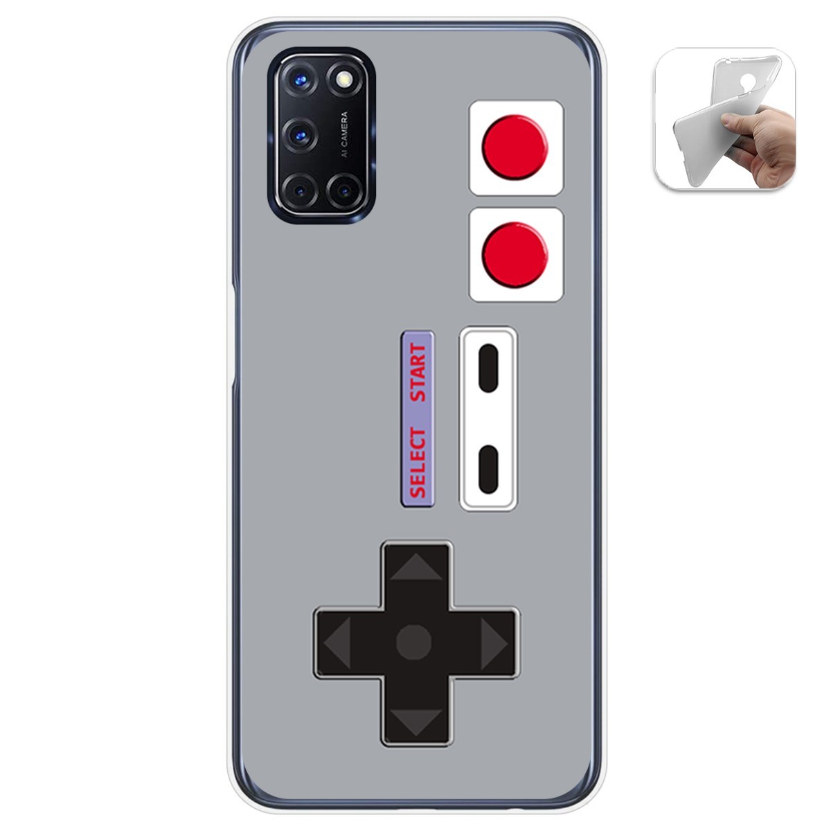Tumundosmartphone Funda Gel Tpu para Oppo A52 / Oppo A72 diseño Consola Dibujos
