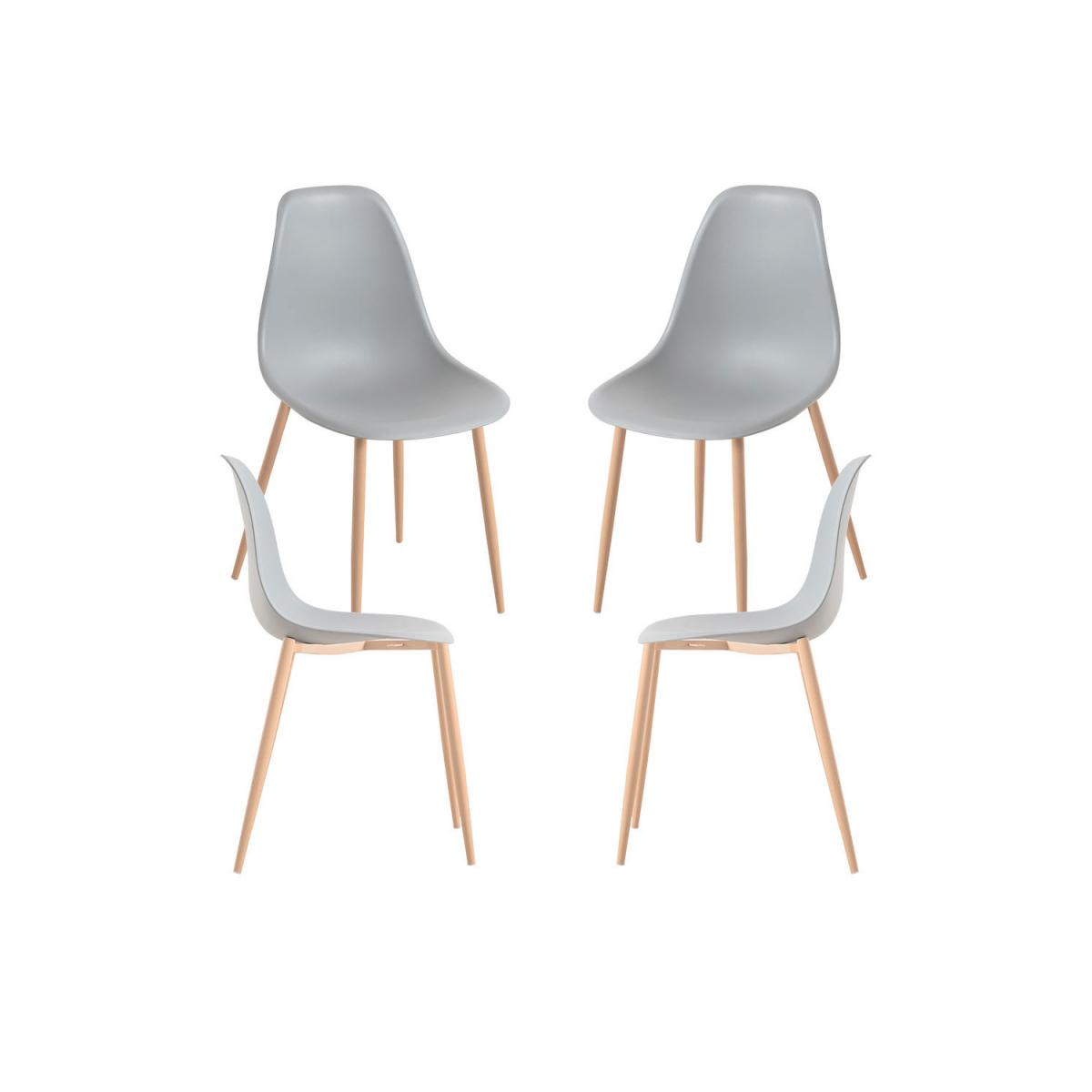 Regalos Miguel - Packs Sillas Comedor - Pack 4 Sillas Mykle - Gris claro