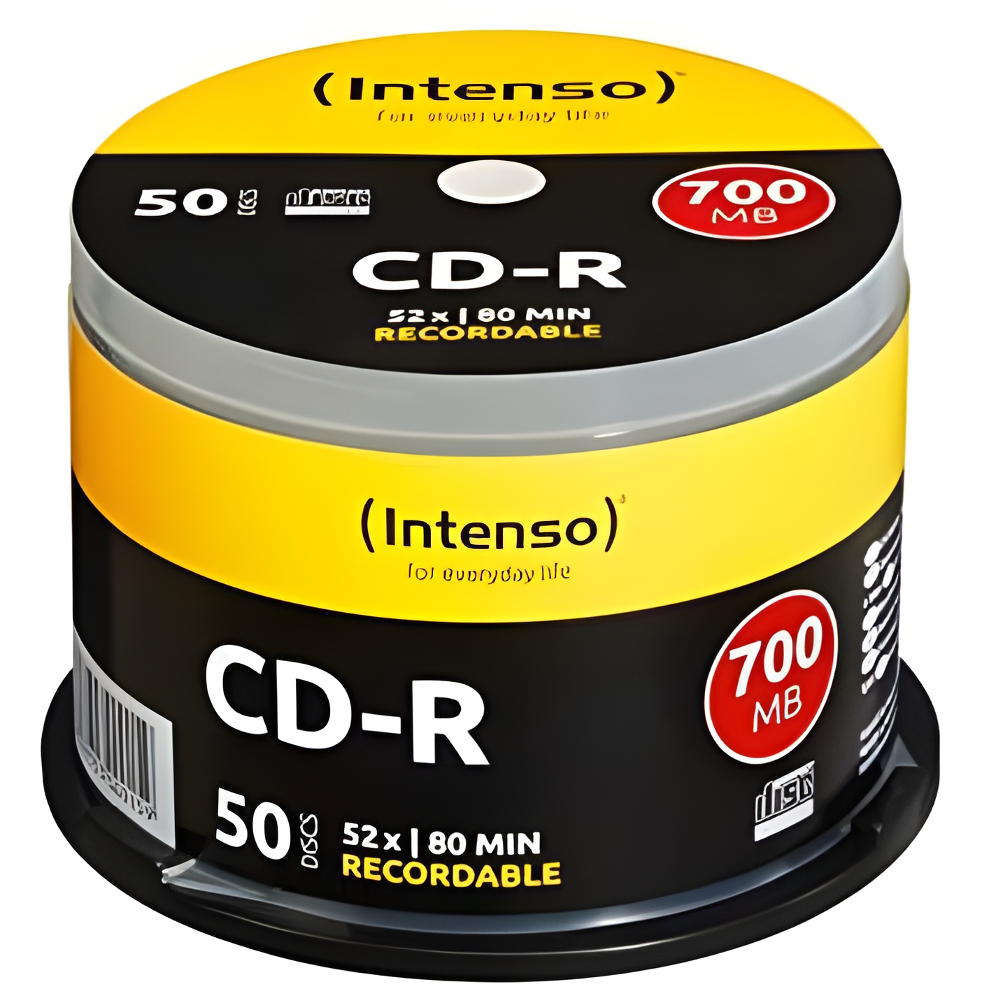 Intenso 1001125 - Pack de CD-R vírgenes (700 MB, 80 Minutos, 52x, 50 Unidades)