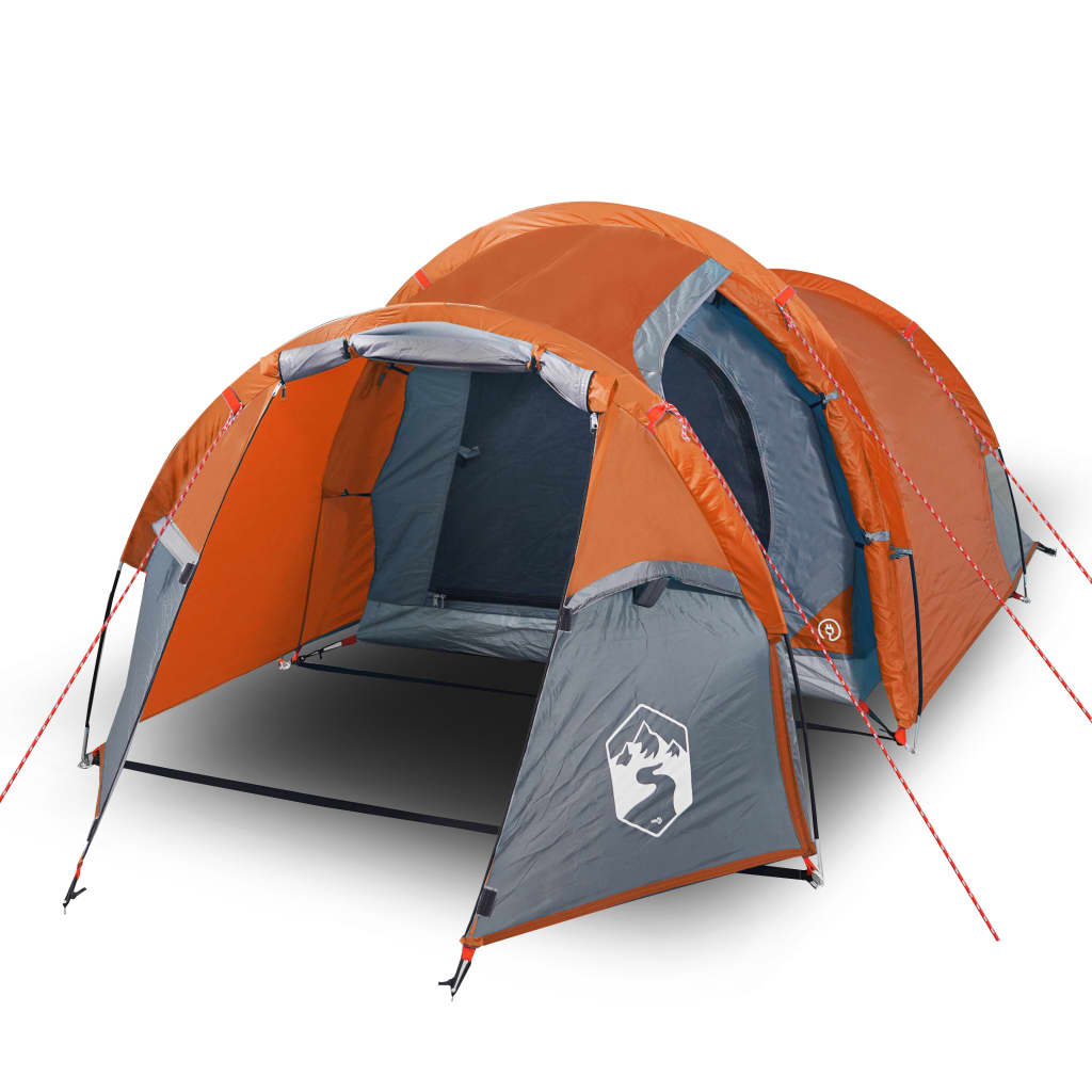 vidaXL Tienda de Camping con Túnel 4 Personas Impermeable Toldo Camping Color orange,  Azul,  Verde y mas