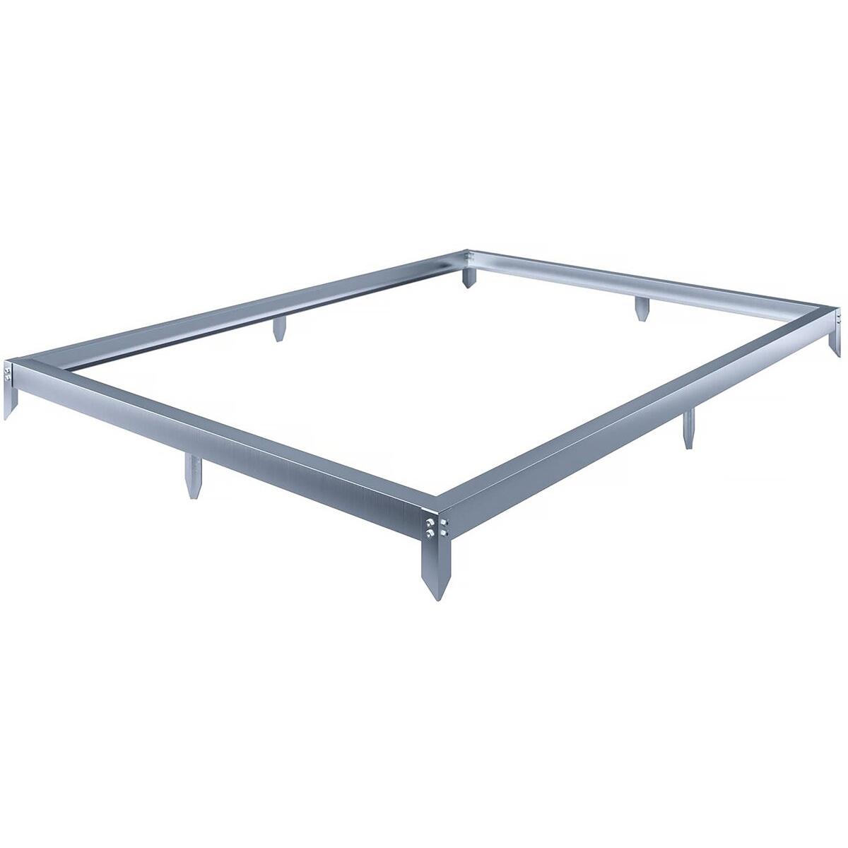 Habitat y Jardin - Base de acero galvanizado para invernadero "Basilic" - 4,75 m² - Gris