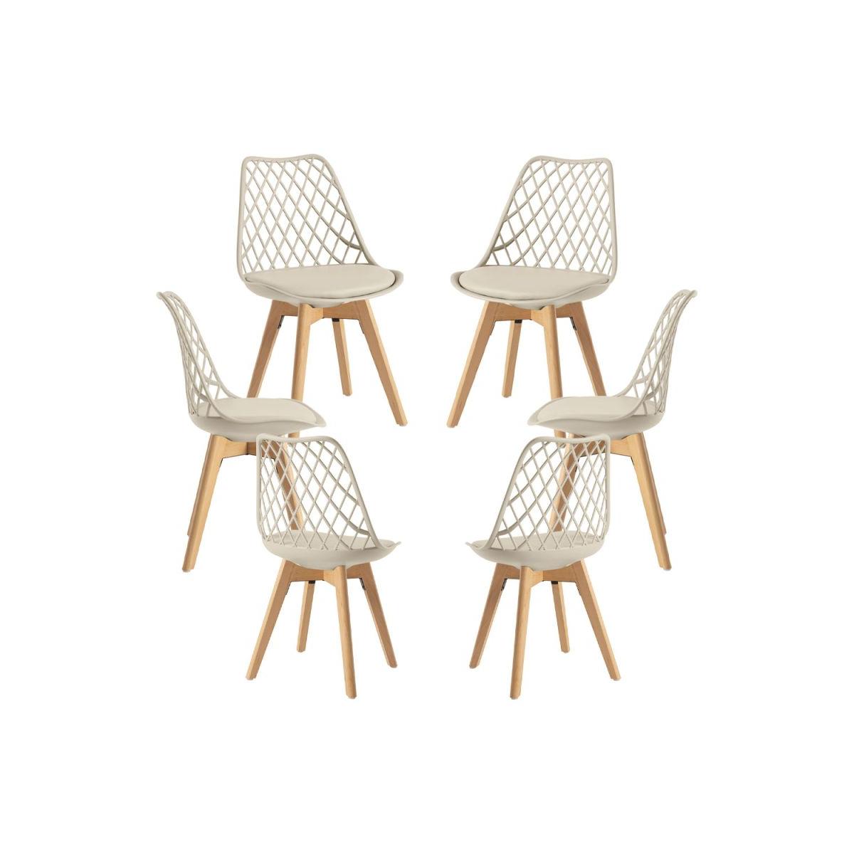 Regalos Miguel - Packs Sillas Comedor - Pack 6 Sillas Mima - Greige