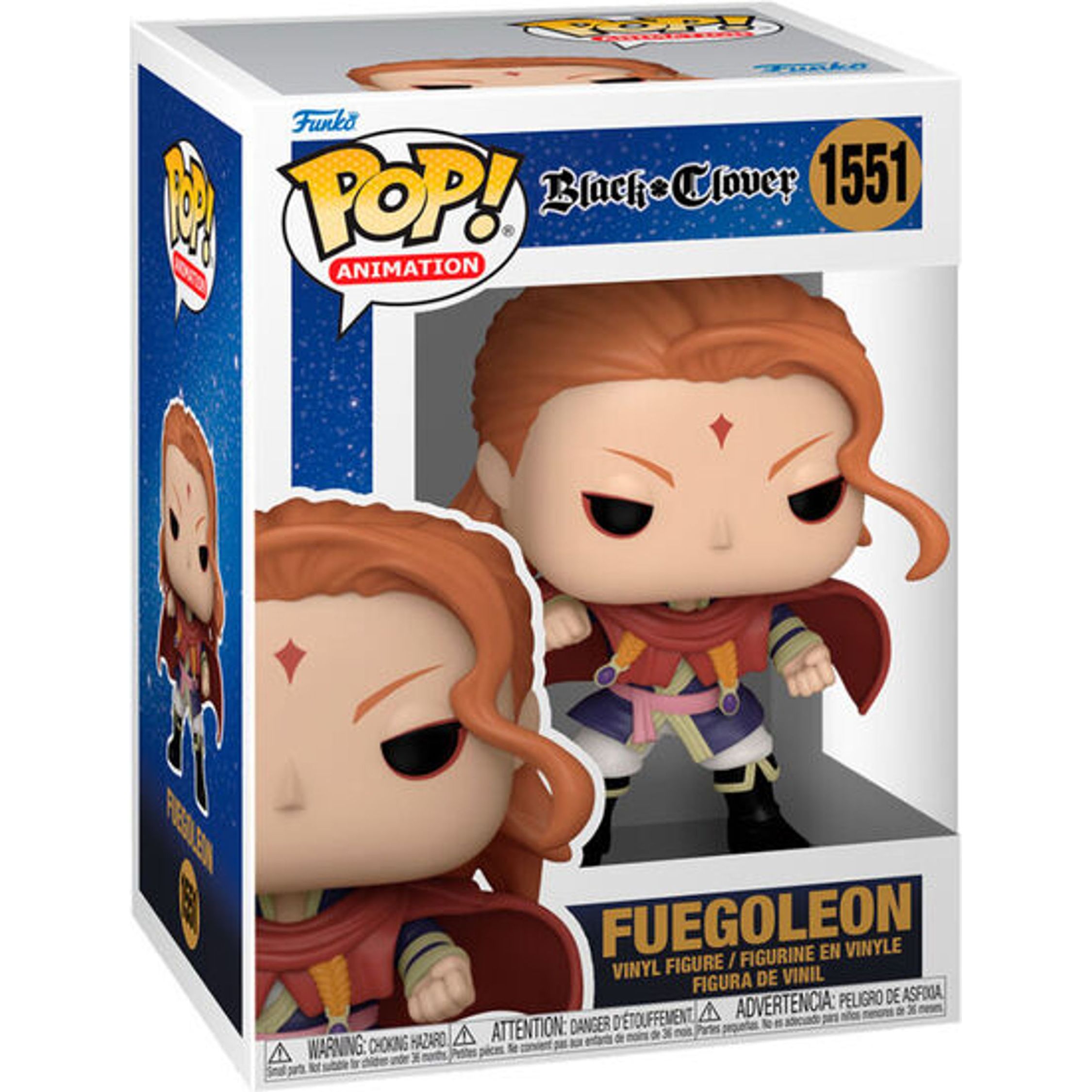 Funko - Figura Pop Black Clover Fuegoleon - Funko Pop Coleccionable De Edición Limitada - Funko Pop Diseño Detallado Y Realista - Funko Pop Ideal Para Regalo - Funko Pop Gran Variedad De Personajes