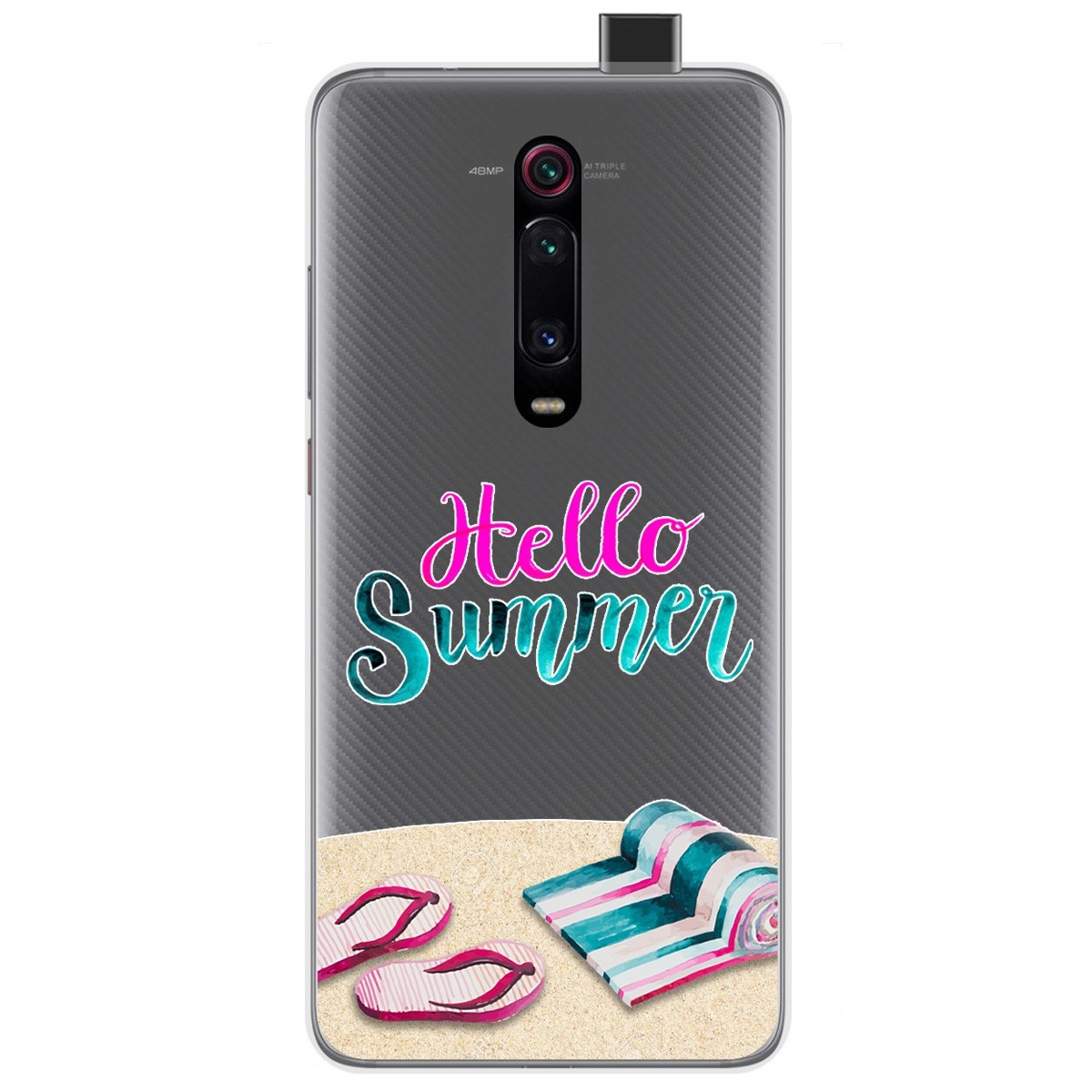 Tumundosmartphone Funda Gel Transparente para Xiaomi Mi 9T / Mi 9T Pro diseño Summer Dibujos