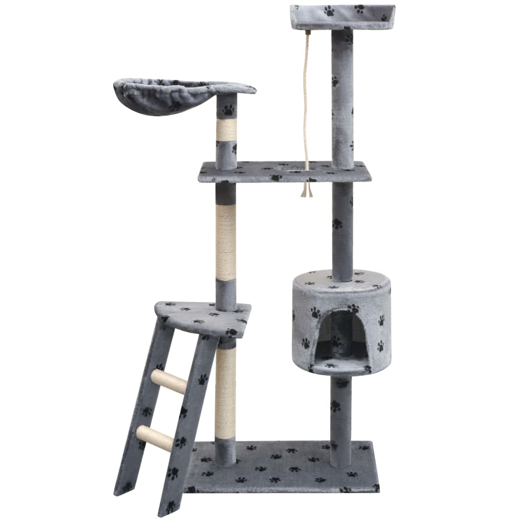 vidaXL Rascador de Gatos con Poste Salón Sisal 150cm Mascotas Jugar Color Beige,  Gris,  Azul oscuro y mas
