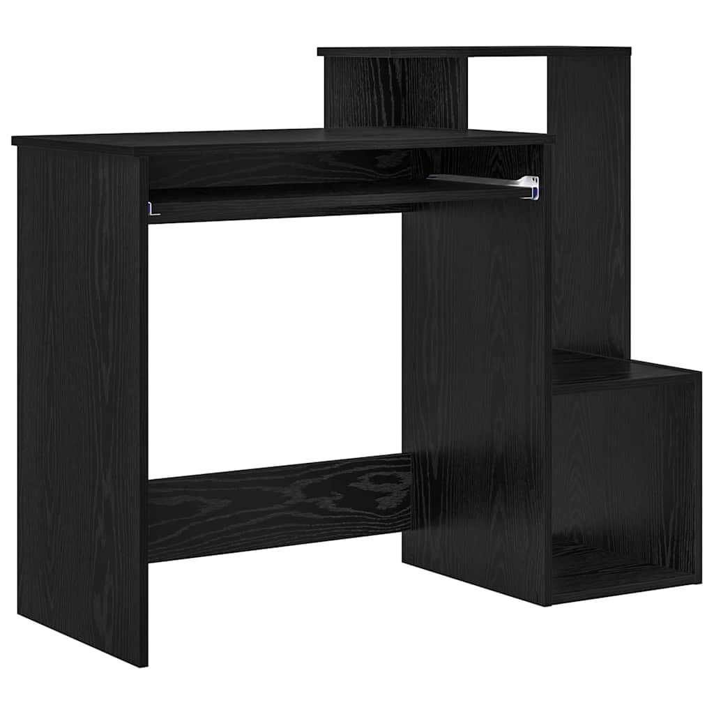 vidaXL Escritorio Roble Negro 106 x 41 x 88.5 cm Madera de ingeniería