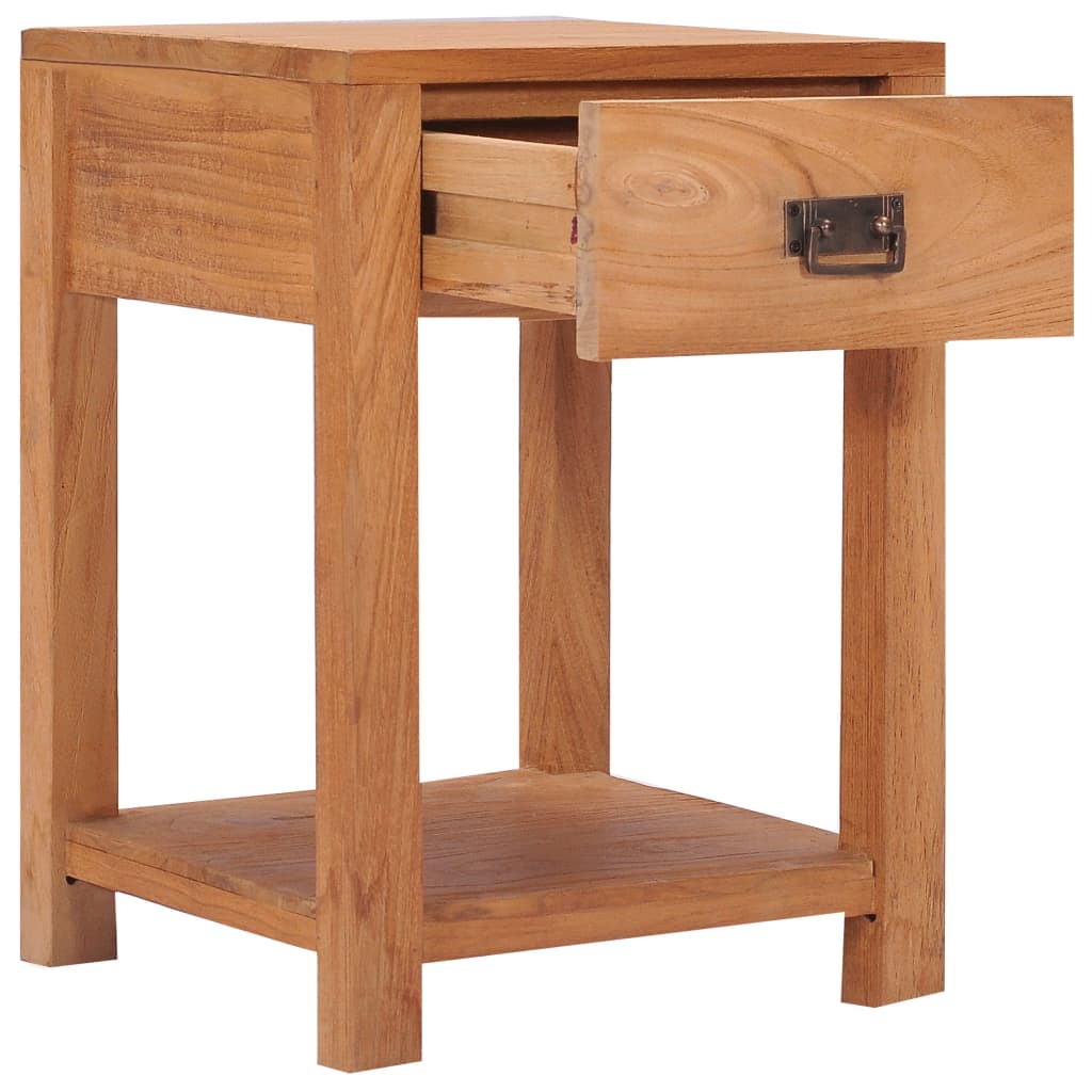 Vidaxl Mesita de Noche de Teca 35x35x50 Cm