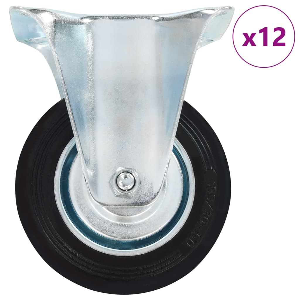 vidaXL Ruedas fijas unidades 100 mm en 12 uds, 8 uds o 4 uds