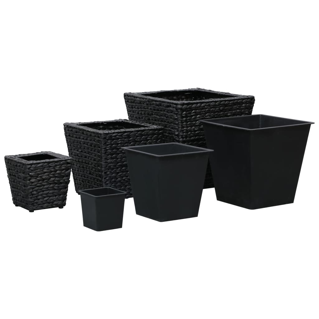 vidaXL Conjunto de arriates 3 piezas jacinto de agua Color Marrón claro,  Marrón,  Negro y mas