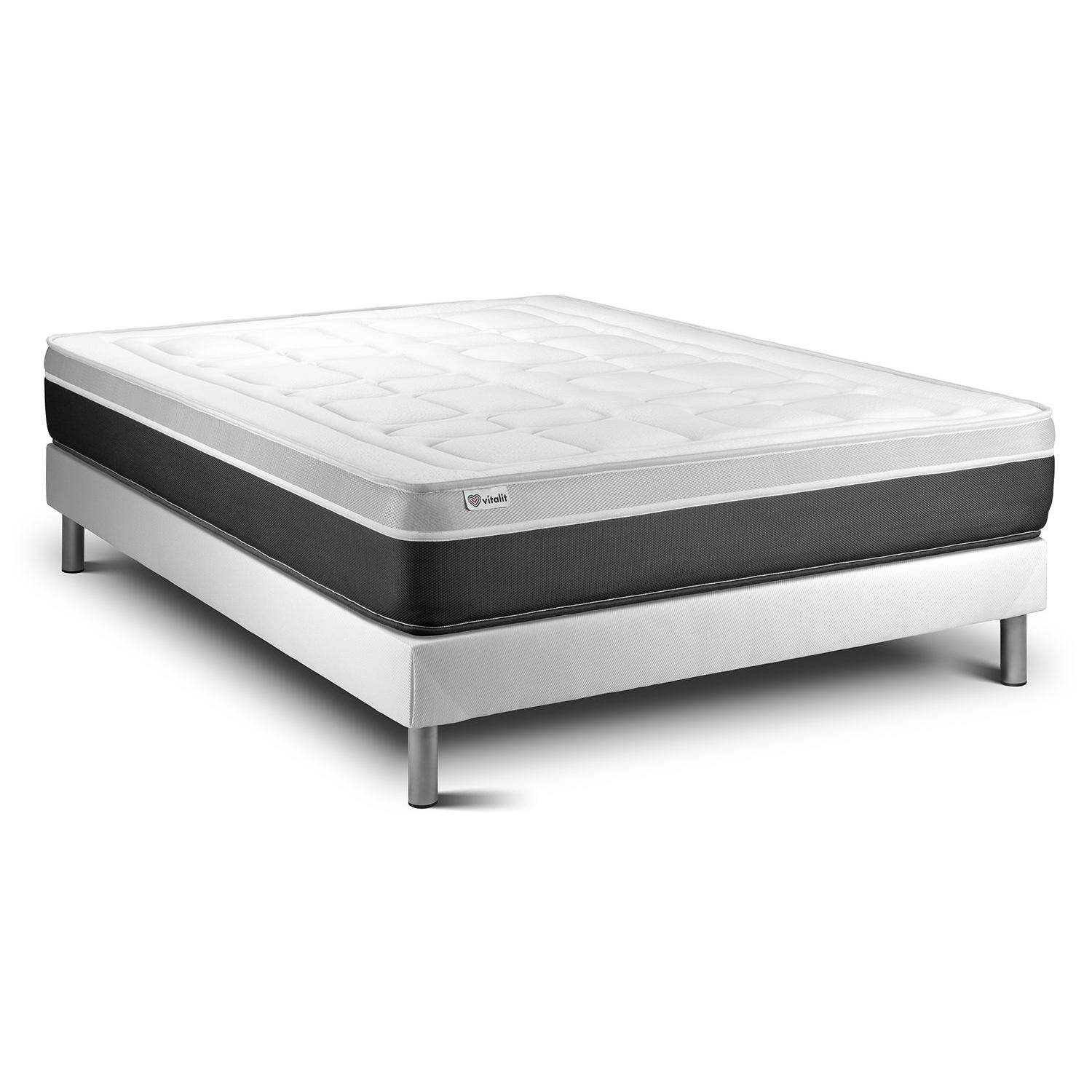 Conjunto VITAL SOFT 150 x 200 cm somier Kit blanco