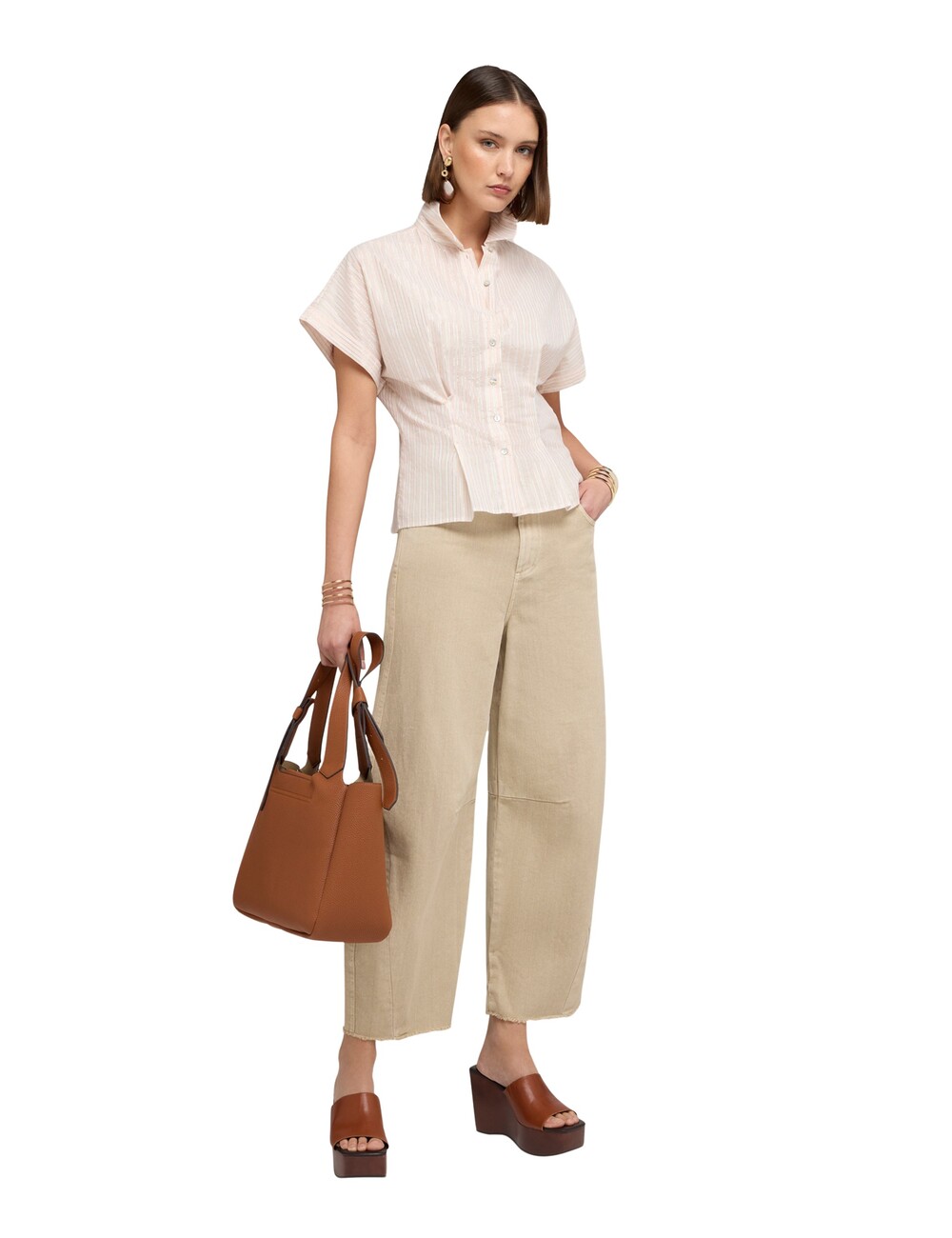 Motivi - Camisa de muselina a rayas lurex