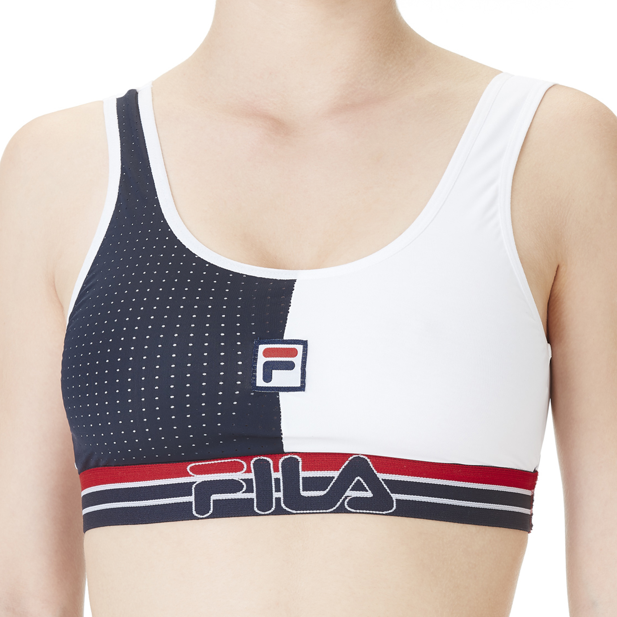 XL Sujetador deportivo, en poliamida resistente FILA, Blanco