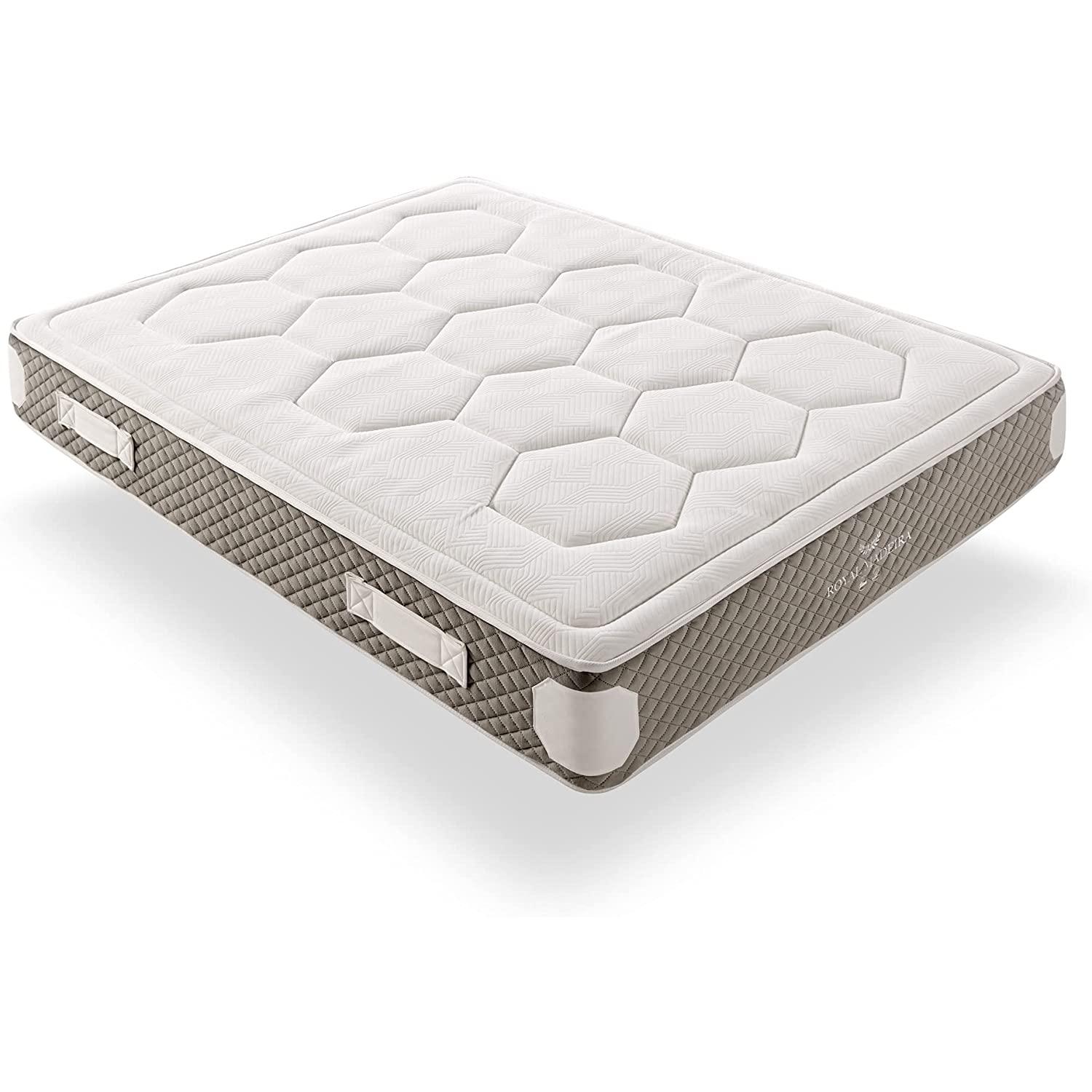 SIMPUR LOW COST: Colchón Royal Madeira - Equilibrio Entre firmeza y suavidad - Muelles Ensacados adaptables y Visco Foam HR - 25 cm Grosor - Absorbe eficazmente Todo Movimiento colchones 135x190 150x190 90x190 Todas las medidas