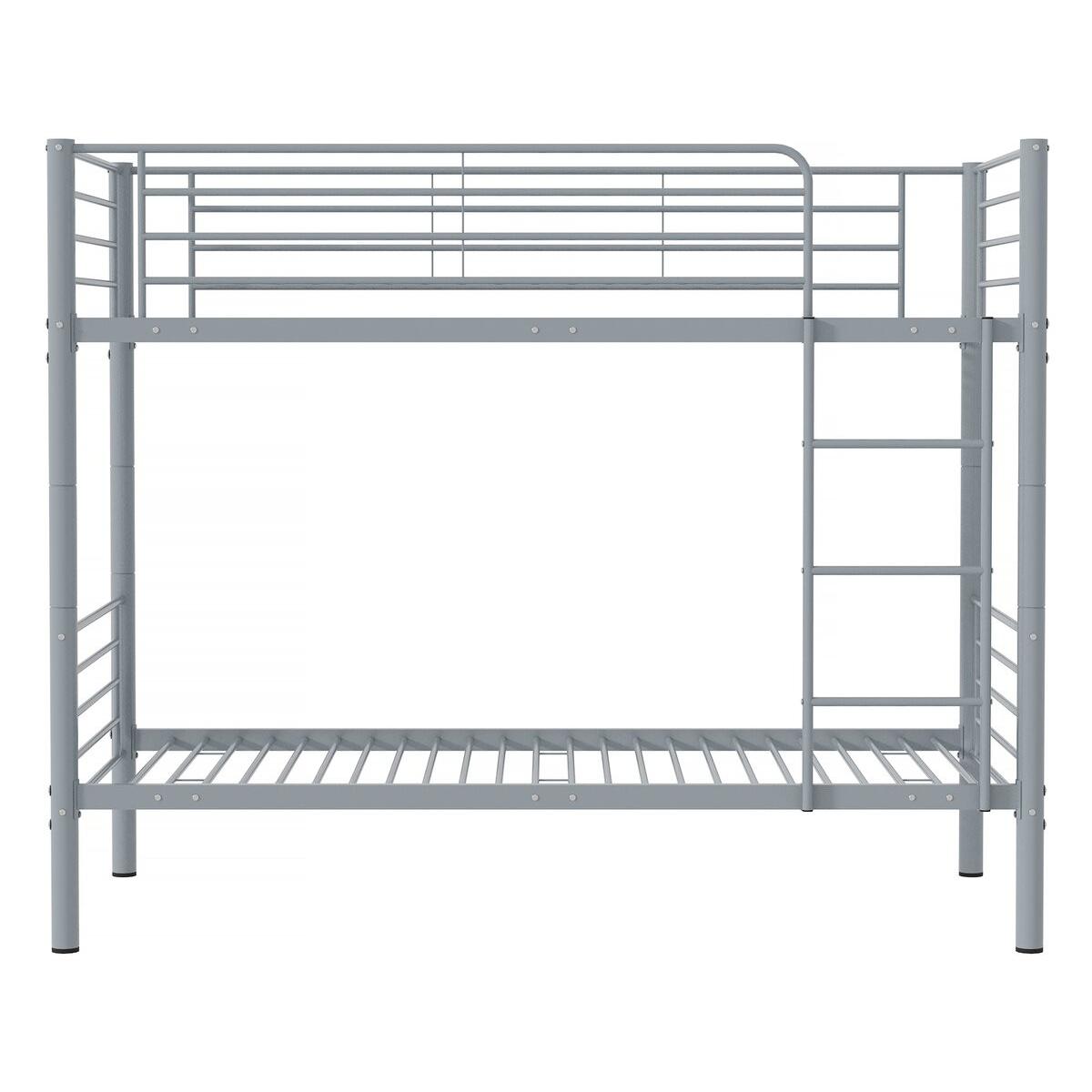 Habitat y Jardin - Litera  -  90 x 190 cm - Metal - Gris