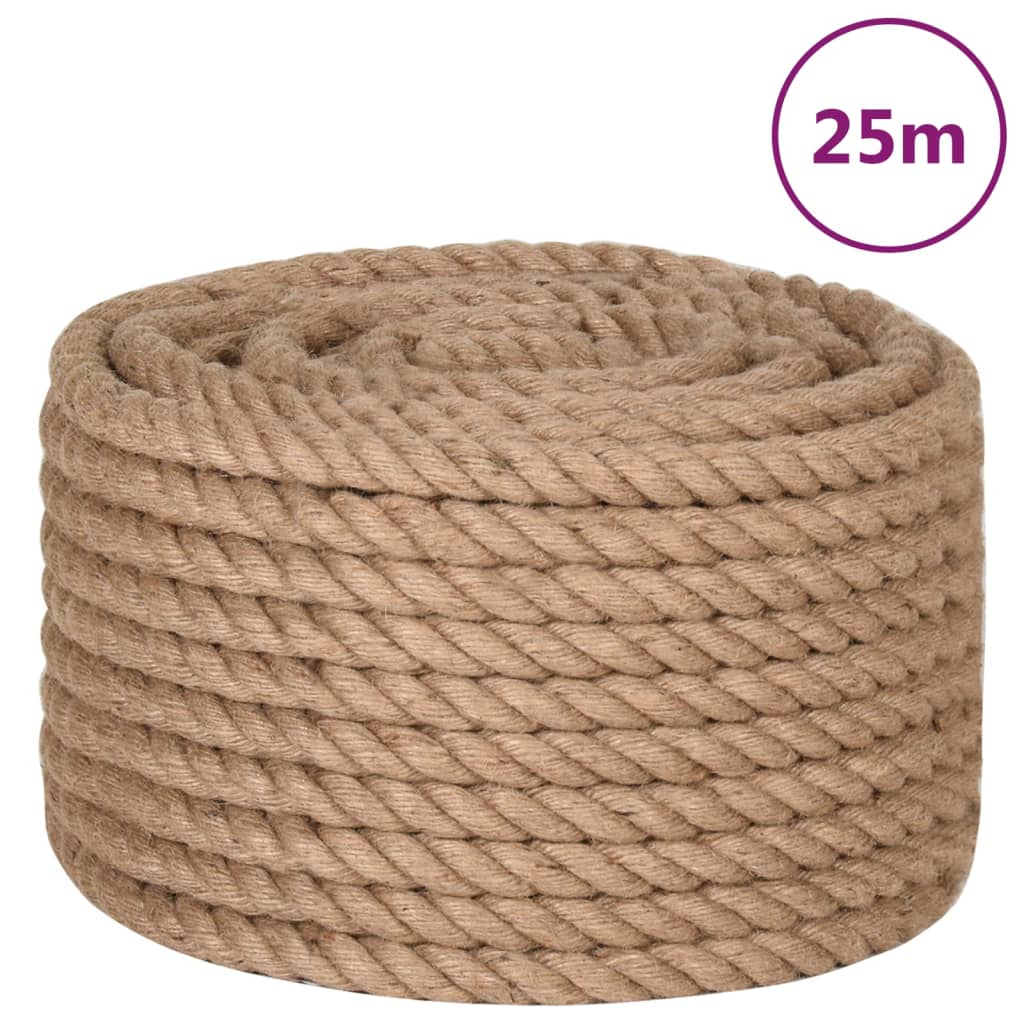 vidaXL Cuerda de yute 25 m de longitud cuerda de cáñamo Diámetro 6 mm,  8 mm,  10 mm y mas