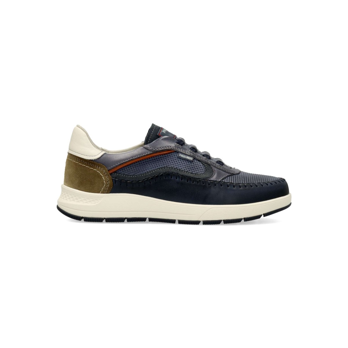 Pikolinos - Zapatillas Salamanca para hombre de piel con cierre elástico, plantilla Memory Foam acolchada y extraíble, diseño moderno y casual