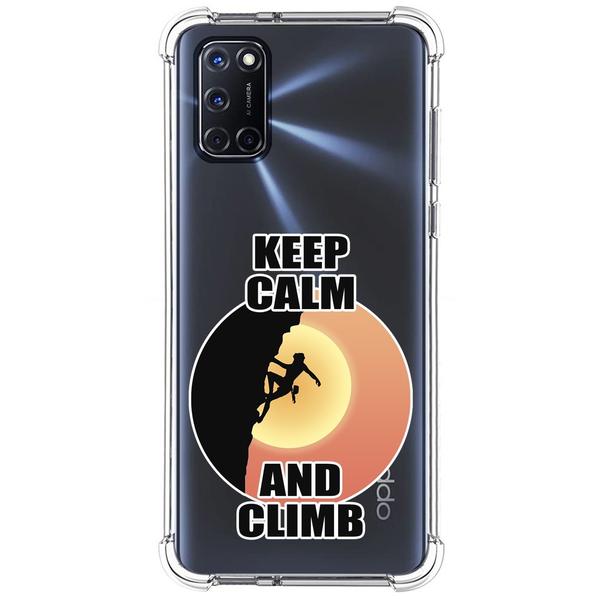 Tumundosmartphone Funda Silicona Antigolpes para Oppo A52 / A72 diseño Mujer Escalada Dibujos
