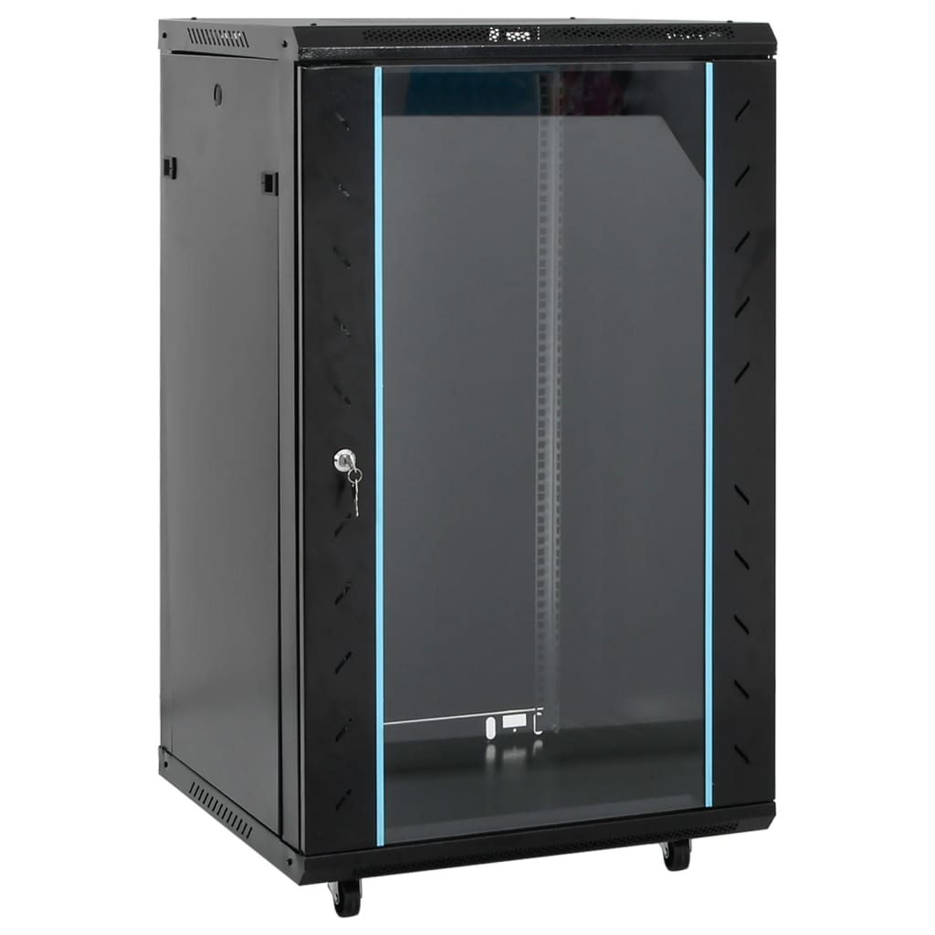 vidaXL Rack de servidores patas giratorias 18U 19" IP20 60x60x100 cm Color Gris,  Negro, y mas