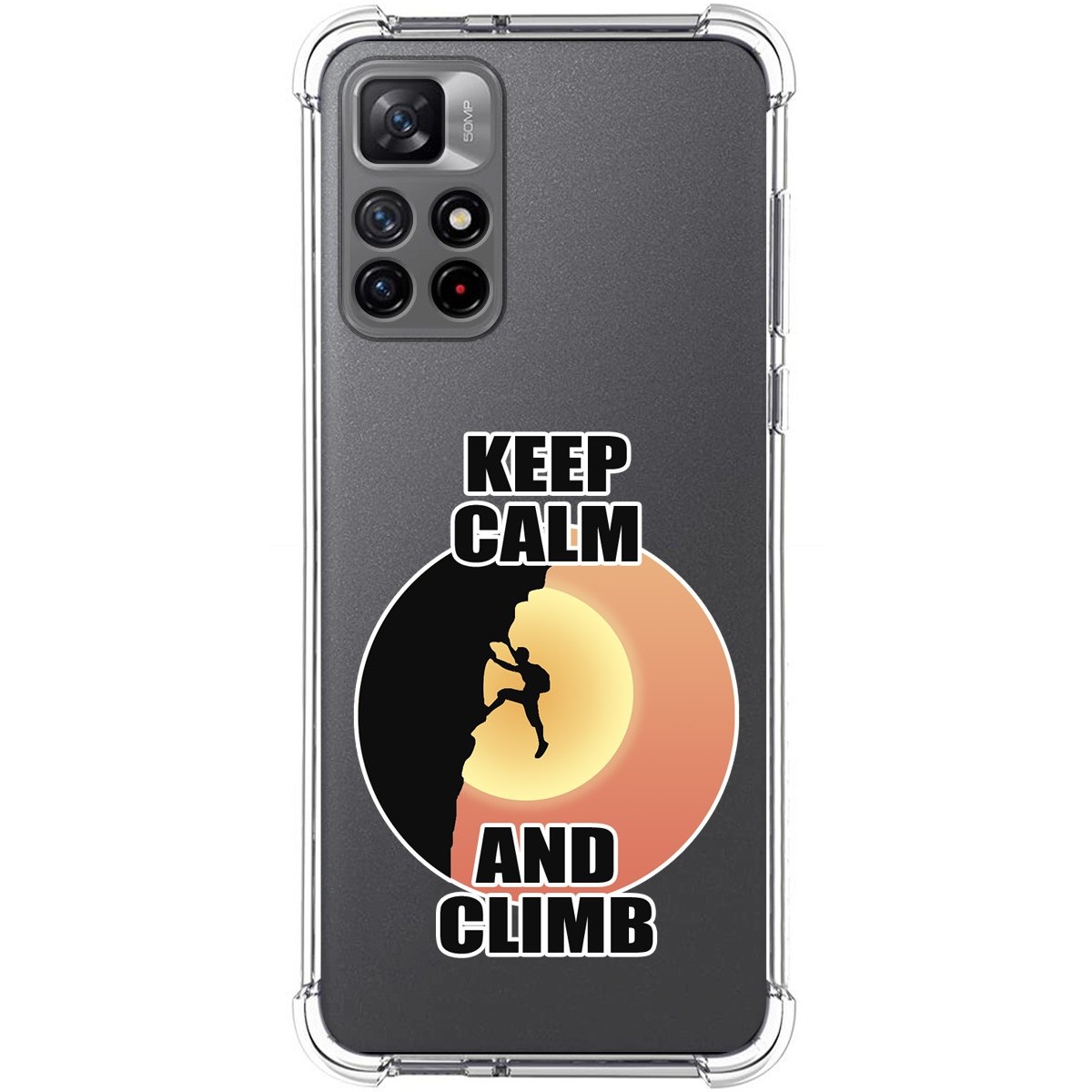 Funda Silicona Antigolpes para Xiaomi Redmi Note 11s 5G diseño Hombre Escalada Dibujos