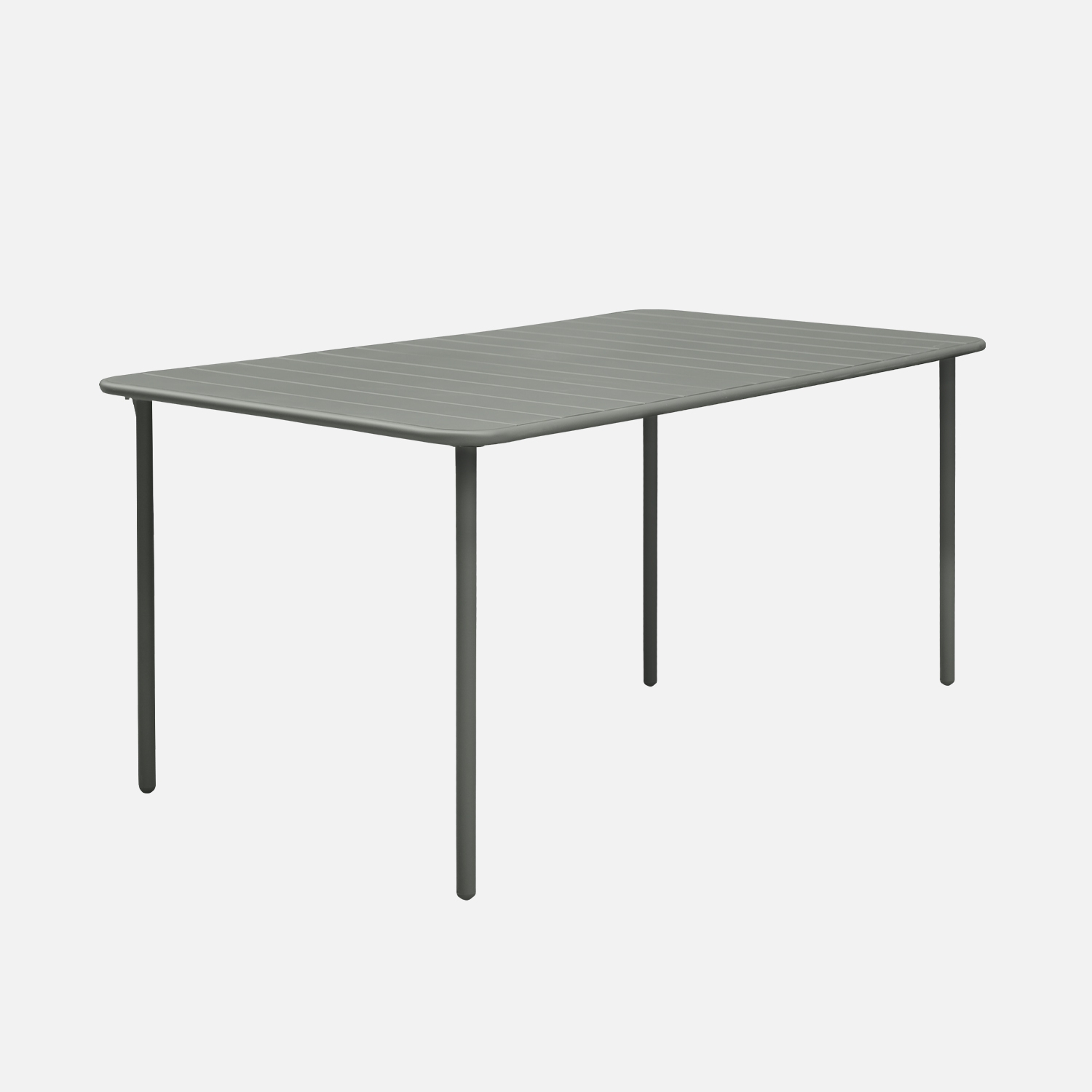 sweeek - Mesa de jardín bistró de acero, 6-8 plazas, 160cm , Amelia , 160x90x72