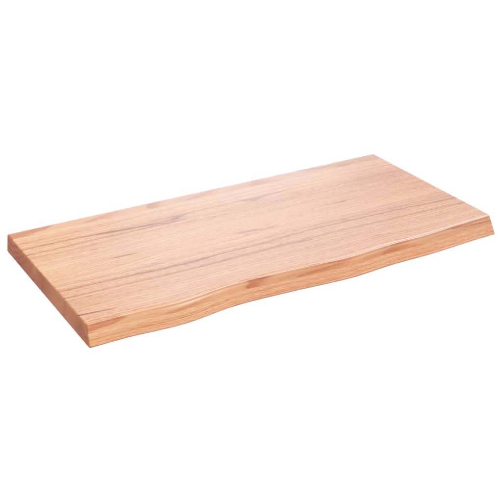 Estante de Pared Vidaxl de Madera de Roble Tratada 80x40x(2-4) Cm - Natural