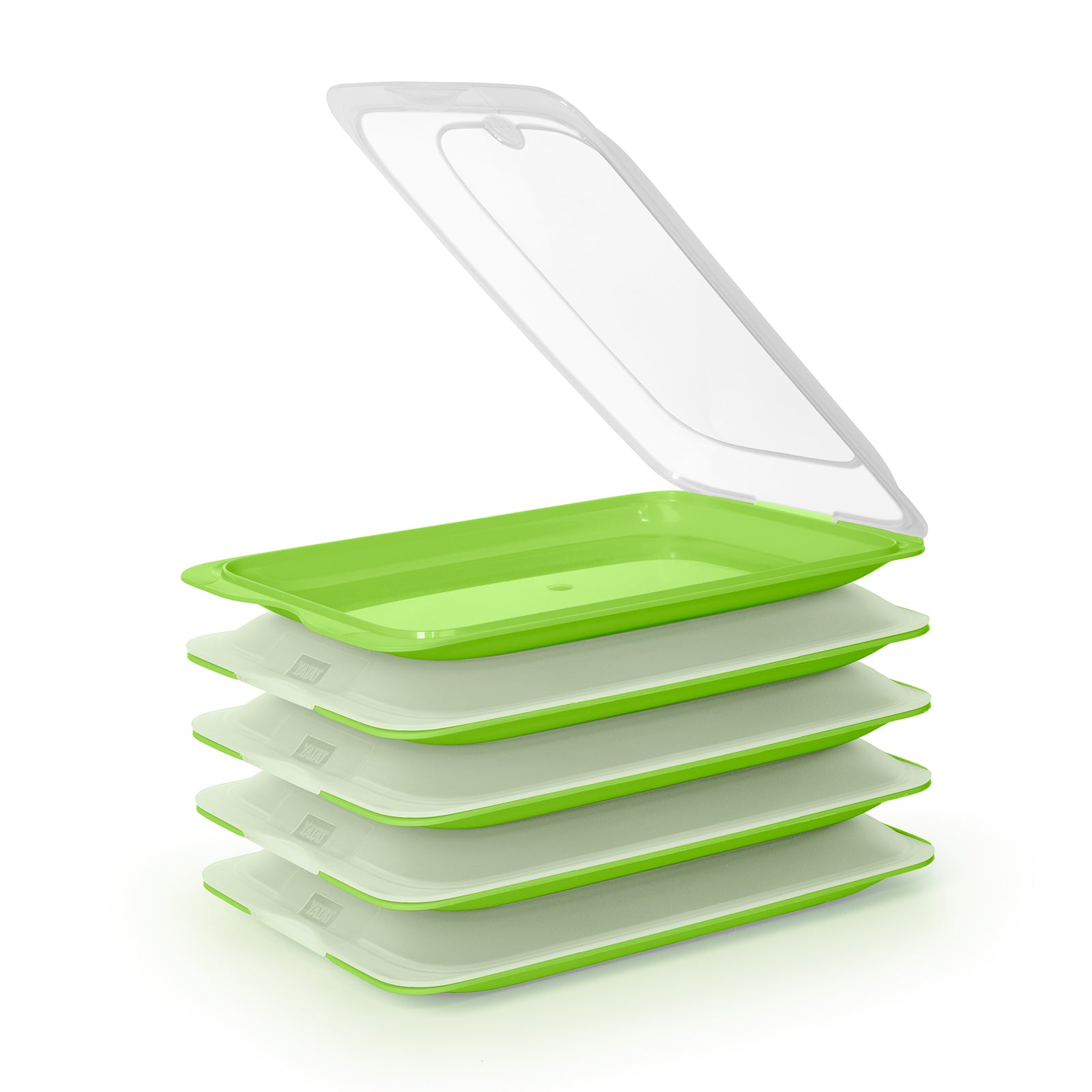TATAY Fresh 24 - Lote de 5 Recipientes Porta Embutidos y Alimentos. Verde