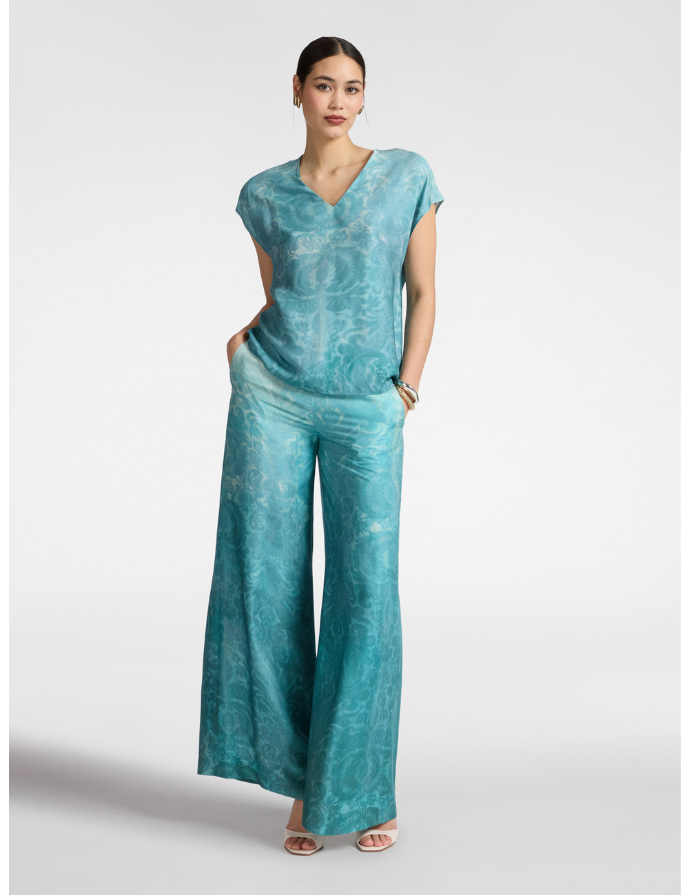 Elena Mirò - Pantalones palazzo estampados