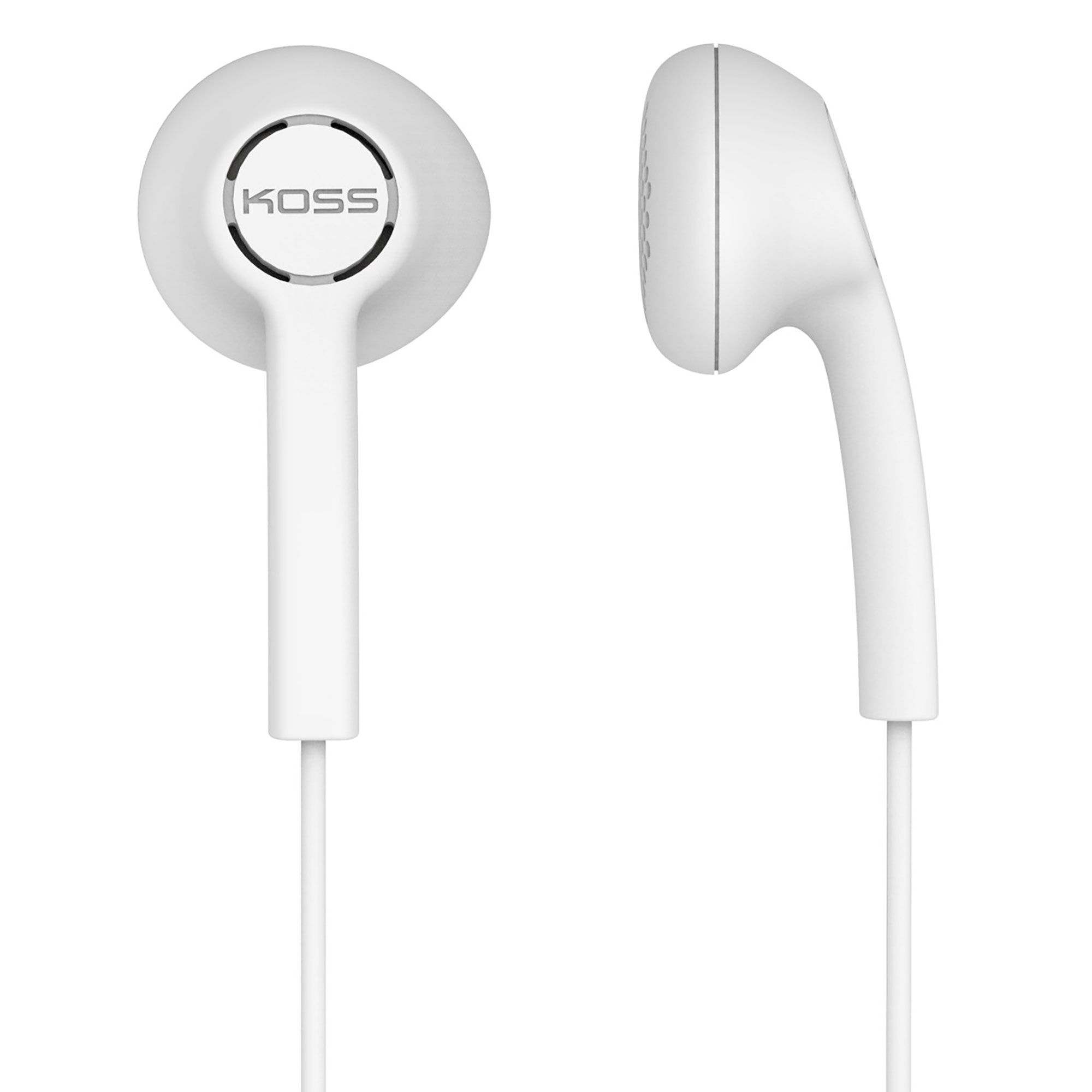 KOSS KE5 Auriculares con Cable, Cascos Intraurales In Ear de Botón, Earphones Compatible con Smartphones, , Blanco