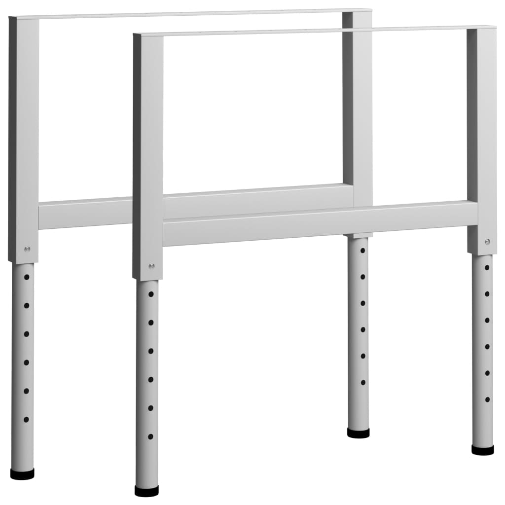 vidaXL Estructura de banco de trabajo 2 uds metal 85x(69-95,5)cm