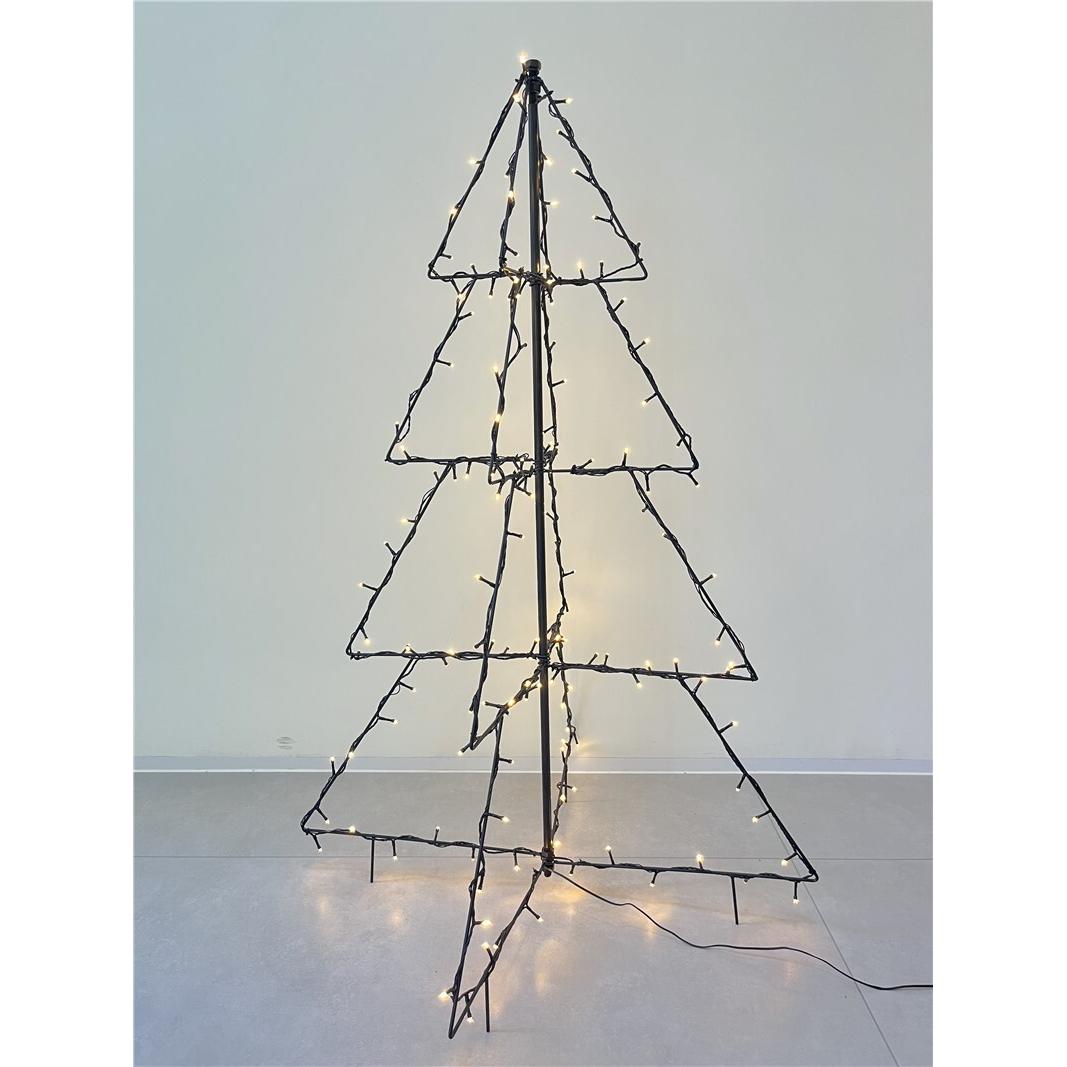 Gerimport Árbol plegable 160 led blanco cálido 120x780 cm