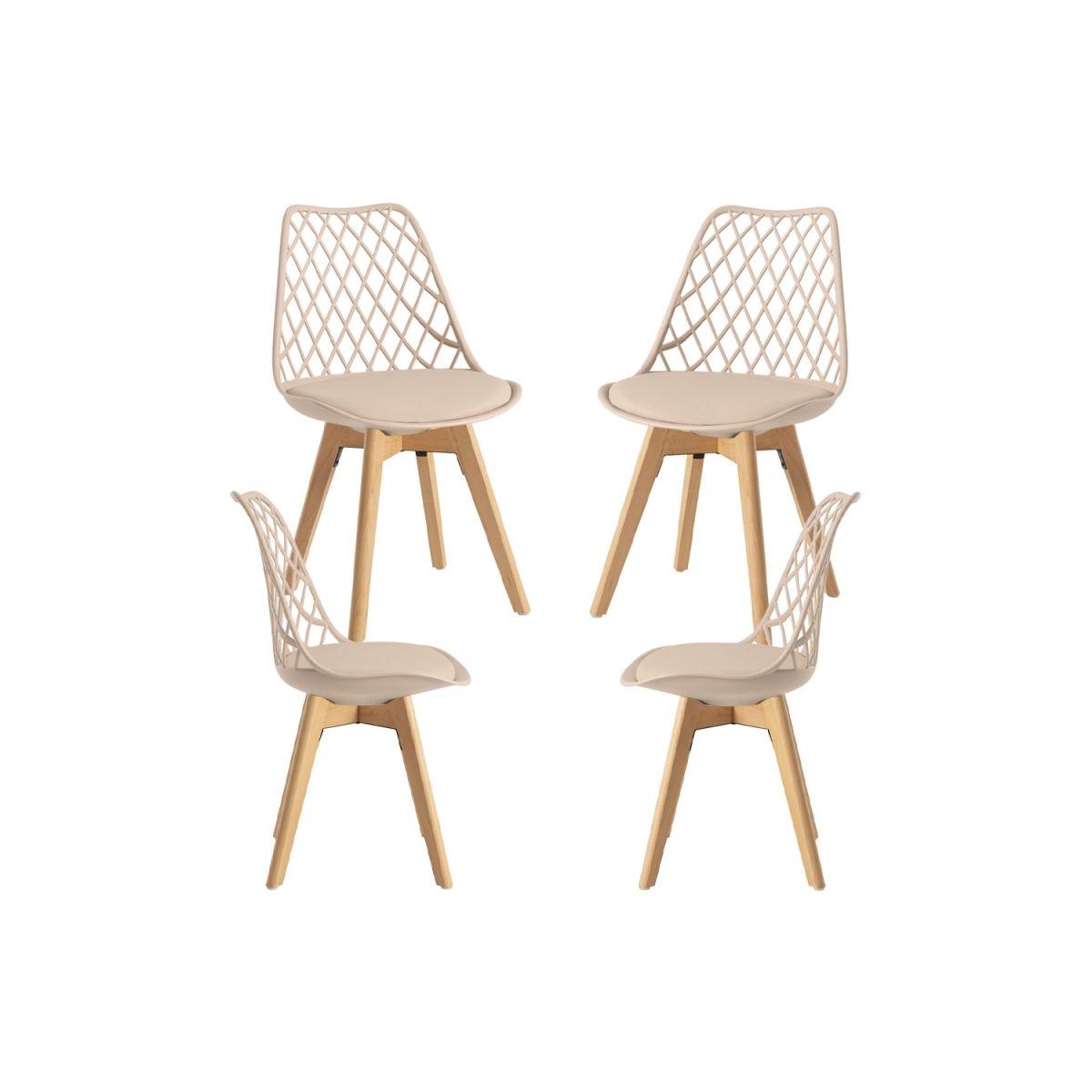 Regalos Miguel - Packs Sillas Comedor - Pack 4 Sillas Mima - Beige Tapioca