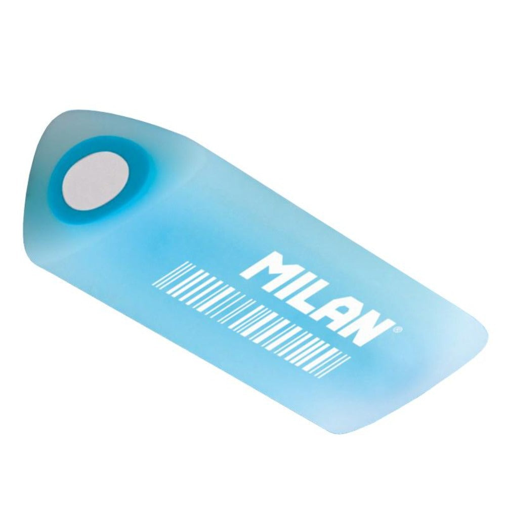 MILAN CPMF30 - Goma de Borrar Técnica F30. Color Azul Cristal Transparente
