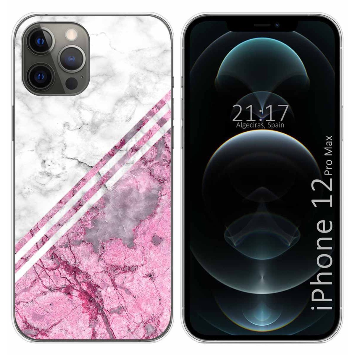 Tumundosmartphone Funda Gel Tpu para Iphone 12 Pro Max (6.7) diseño Mármol 03 Dibujos