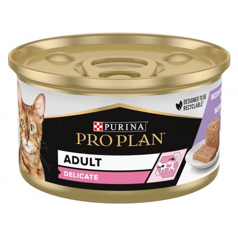 Pro Plan Adult Delicate Pavo Lata Gatos 85 Gr