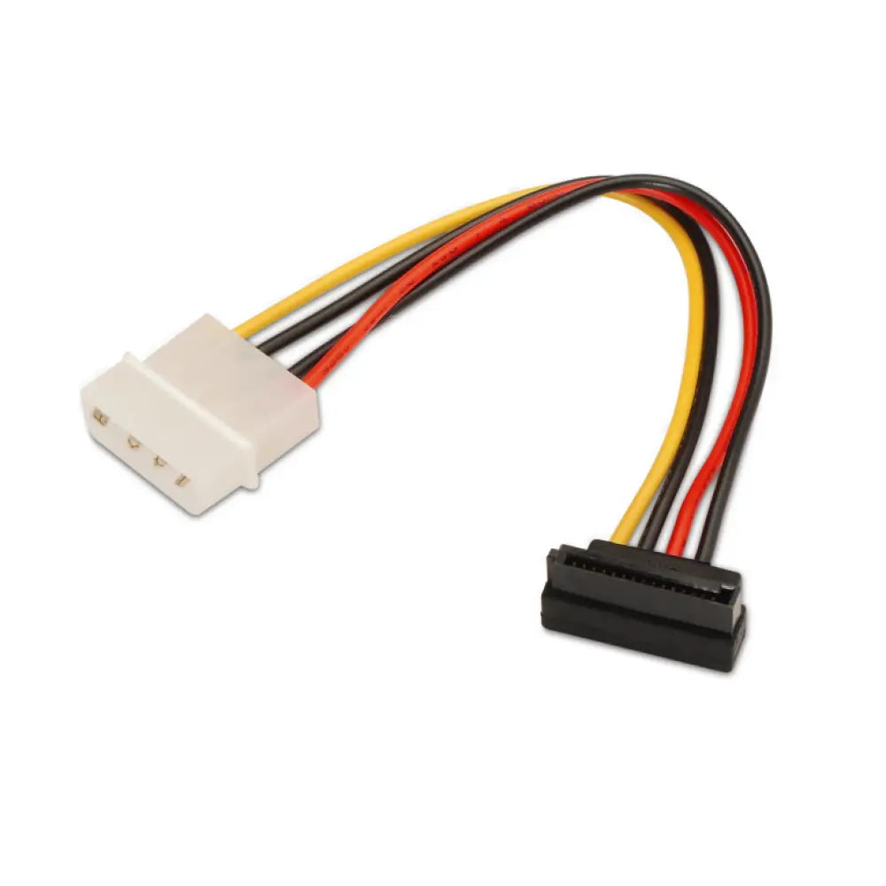 Cable alimentación SATA AISENS A131-0160 Molex 4 pines macho a SATA acodado hembra 16cm 54W RoHS cobre puro
