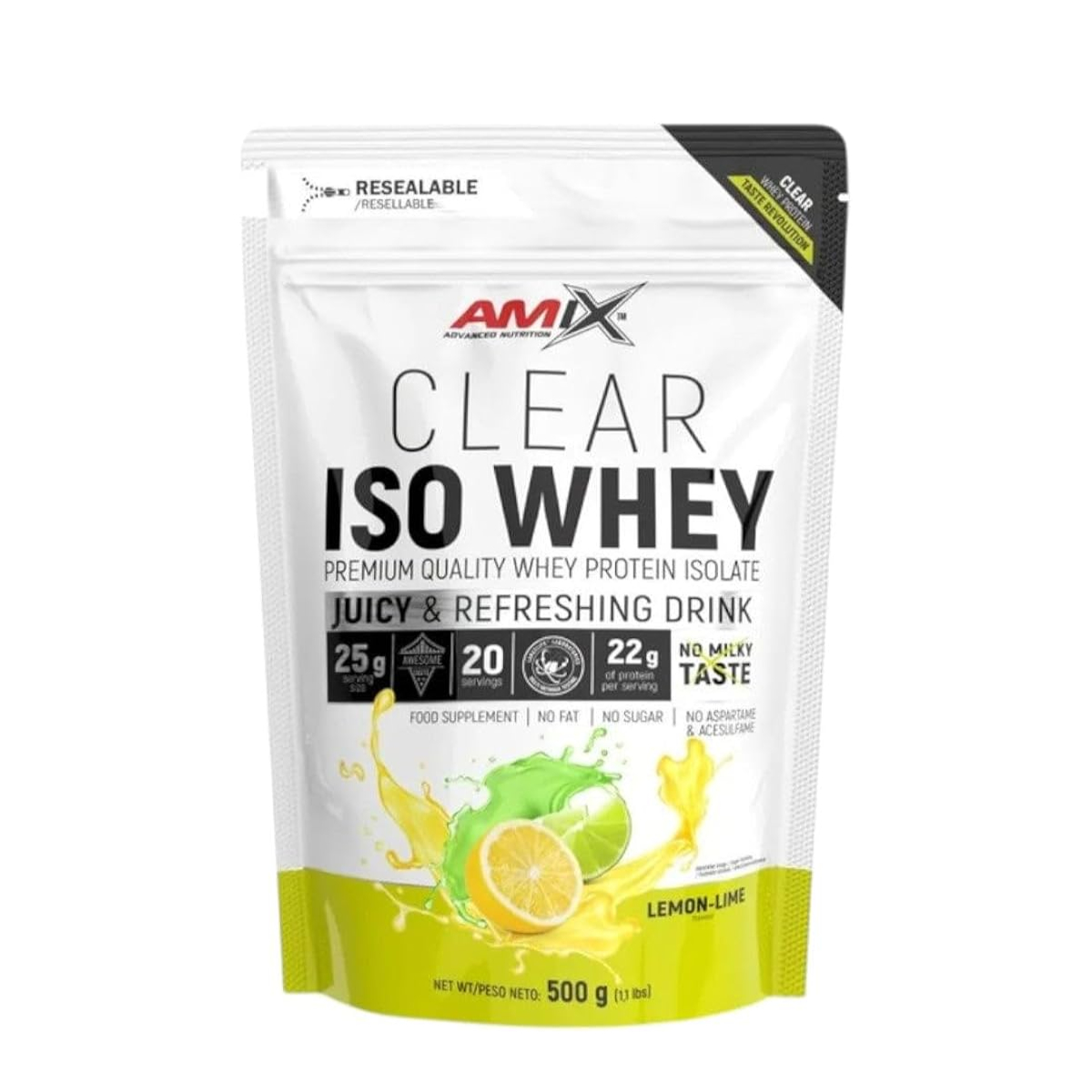 AMIX Clear Iso Whey - 500 gr Aislado de Proteína de Suero