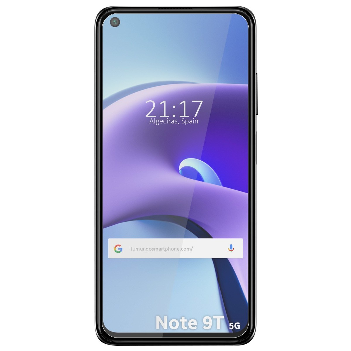 Tumundosmartphone Protector Cristal Templado para Xiaomi Redmi Note 9T 5G Vidrio