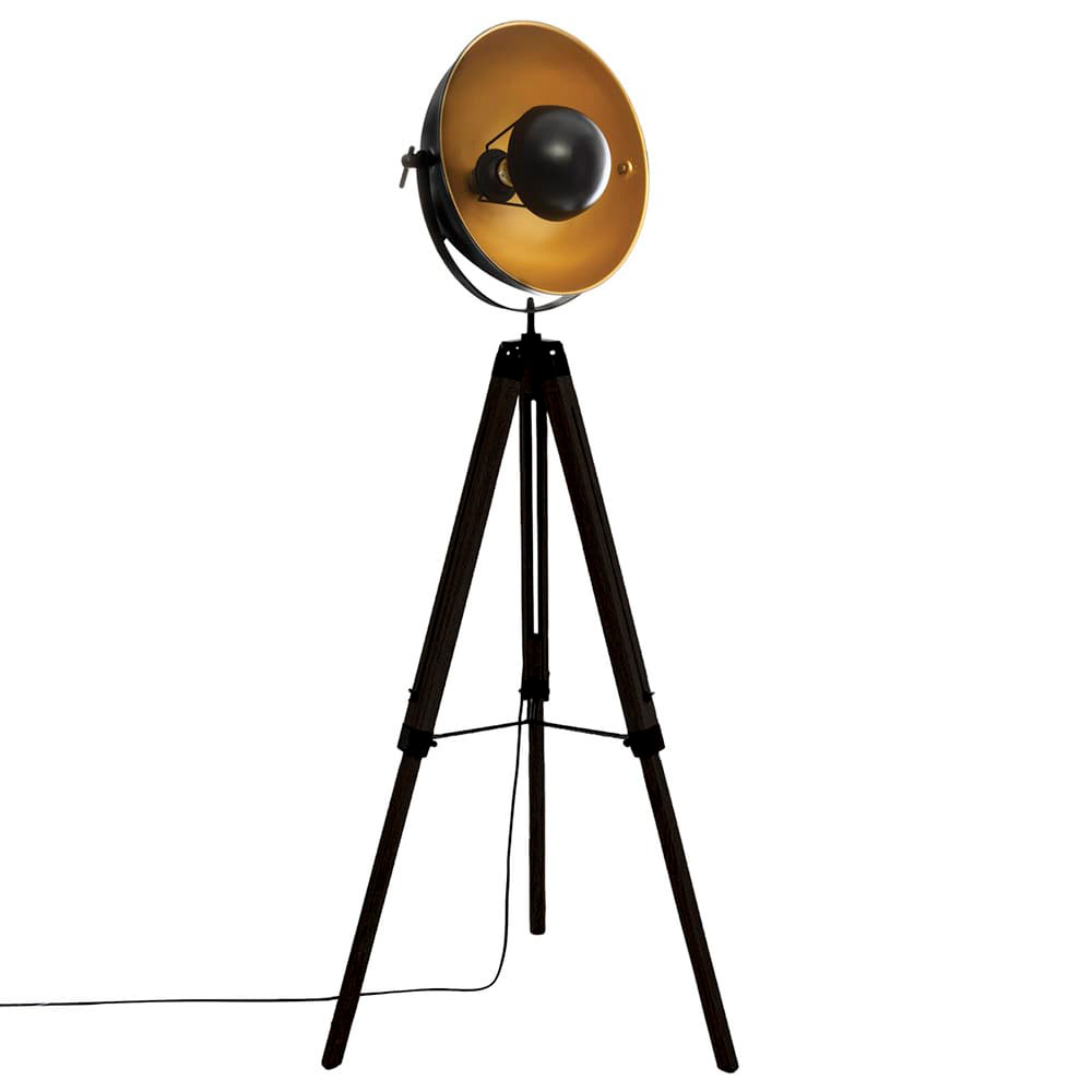 Lampara tripode modelo 'loft lahti' negro e27 156,5 x 65 x 57cm