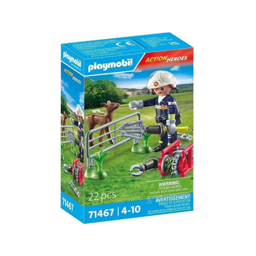 Playmobil Action Heroes Misión Bomberos Rescate de Animal 71467